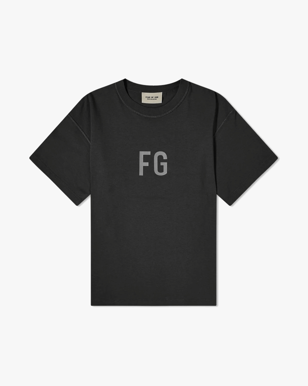 FEAR OF GOD FG REFLECTIVE 3M LOGO BLACK T-Shirt