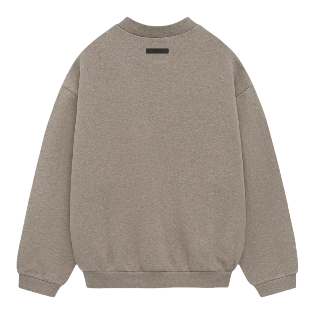 Fear of God ESSENTIALS Crest Crewneck - Dark Heather Grey (Holiday 2024)