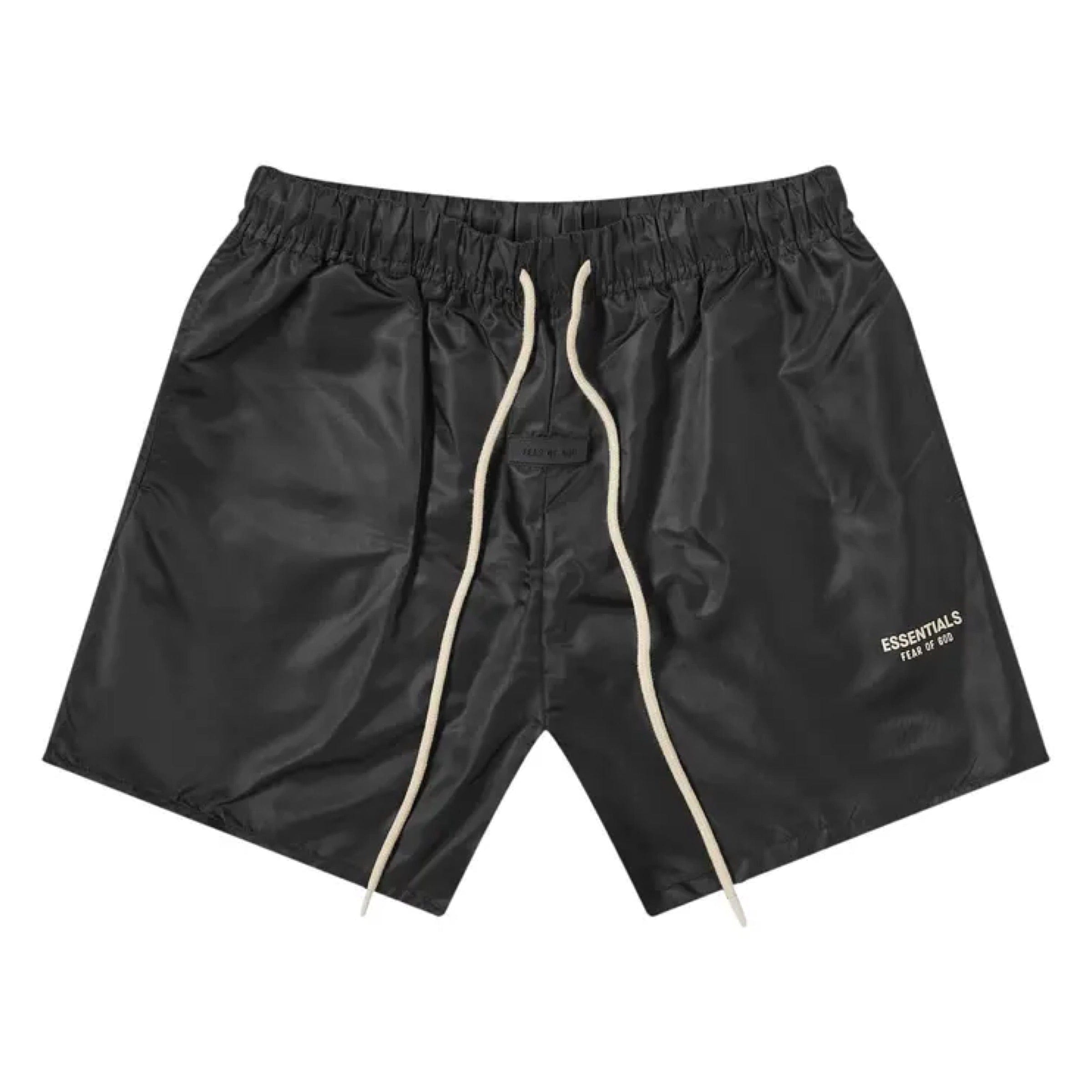 Fear of God ESSENTIALS Nylon Running Shorts - Black (FW23)