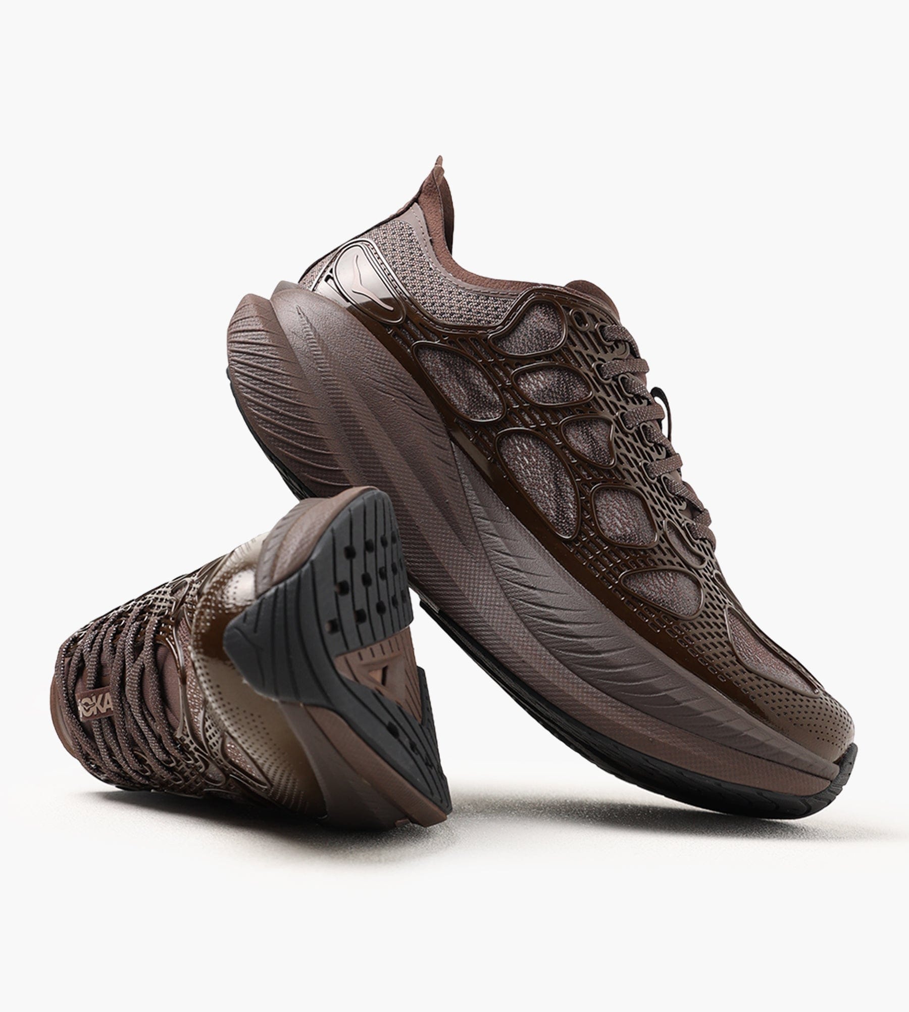 Hoka U Mach x Caged Walnut Soaring Blue