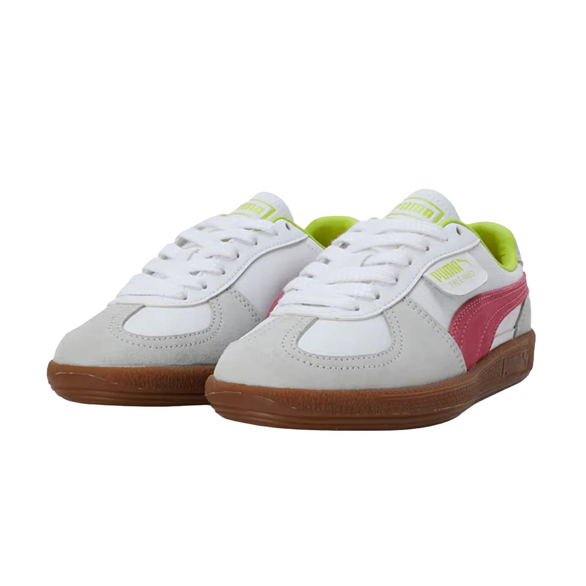 PUMA Palermo Lth Res White/Fluro Pink Pe