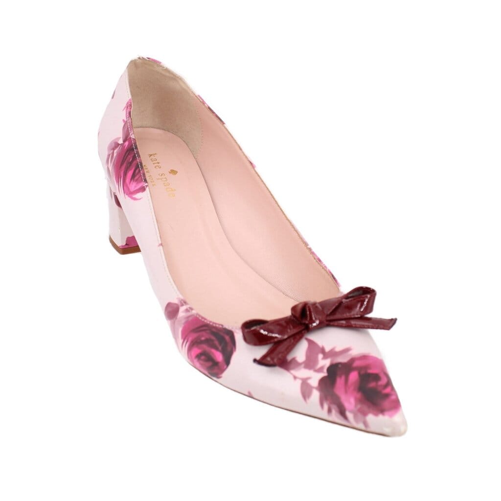 KATE SPADE MADELAINE FLORAL HEELS PINK 10 US