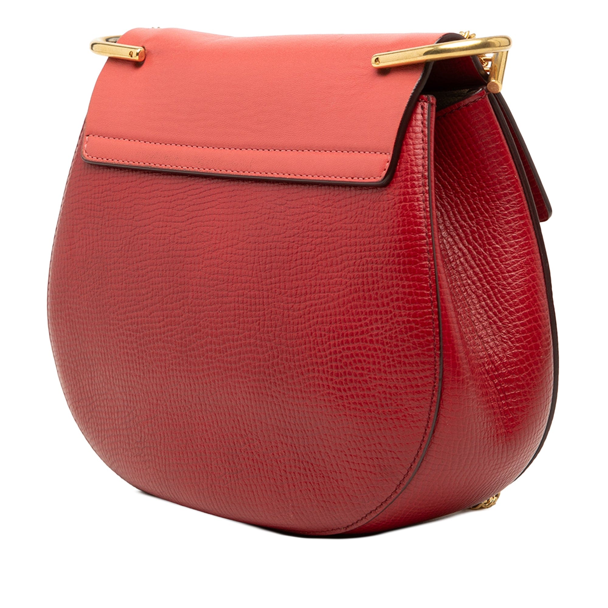 Chloé Small Bicolor Smooth and Grained Calfskin Drew Crossbody