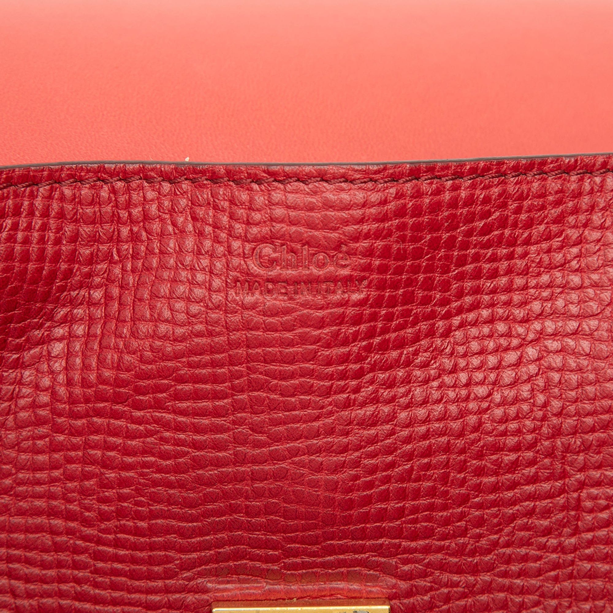 Chloé Small Bicolor Smooth and Grained Calfskin Drew Crossbody