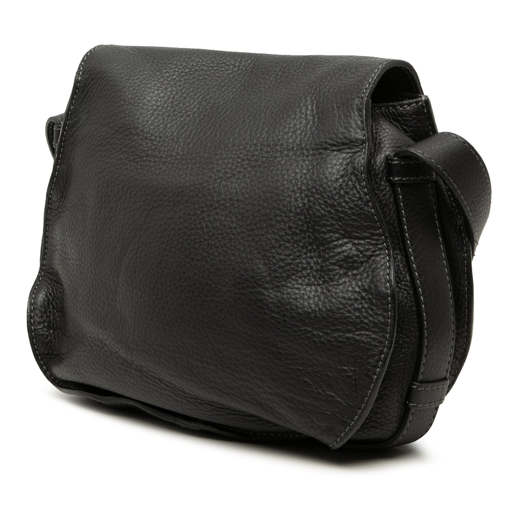 Chloé Medium Grained Calfskin Marcie Saddle Crossbody