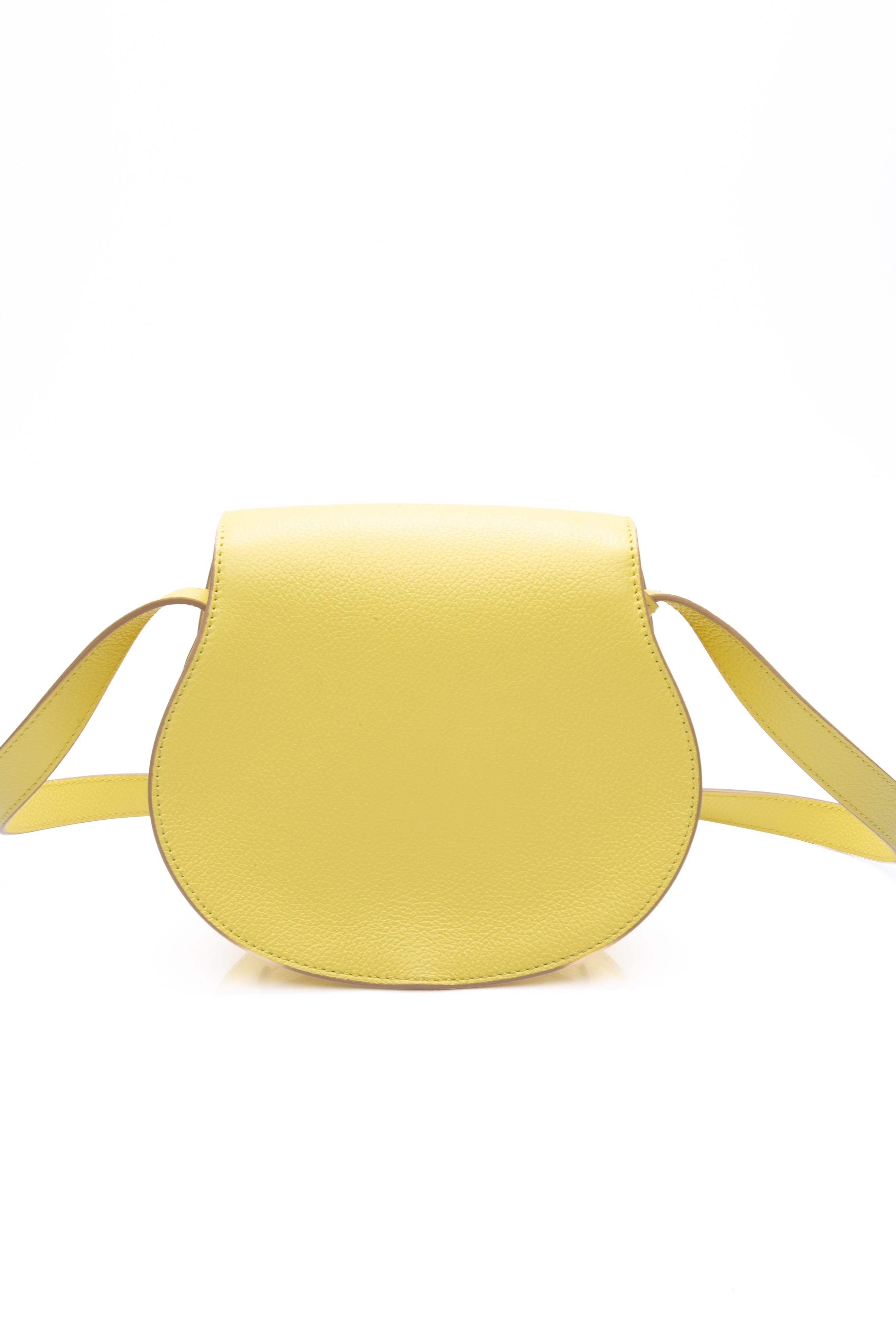 CHLOE Neon Yellow Mini Marcie Round Crossbody Bag