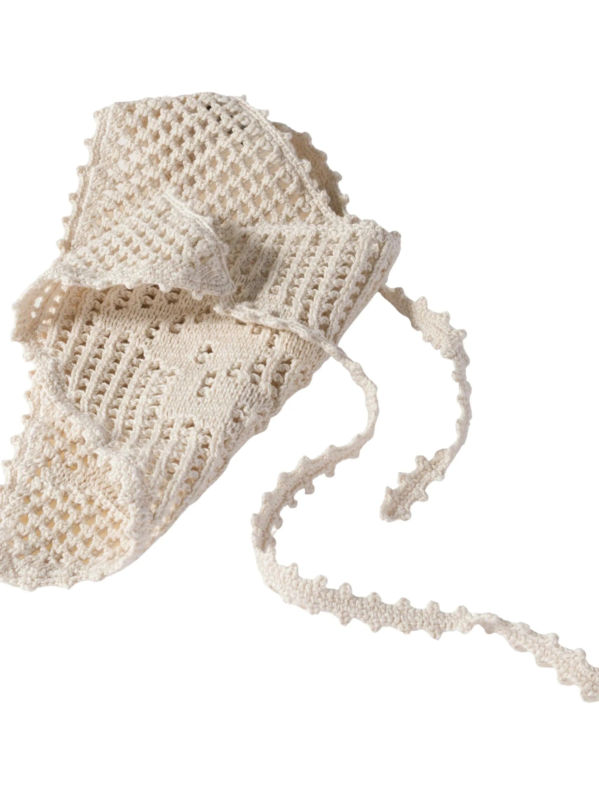 Miu Miu crochet triangle headband