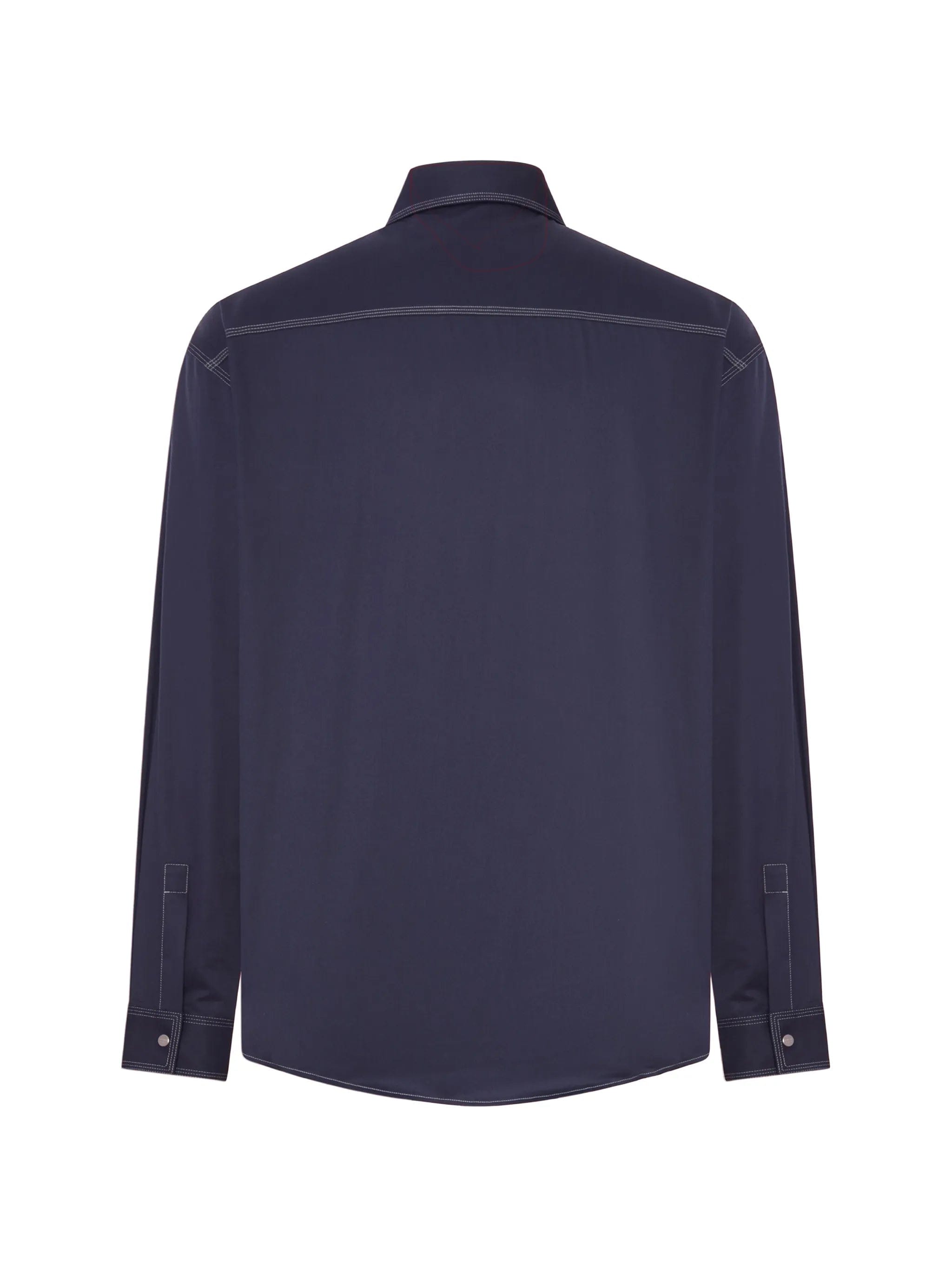 Fendi contrast - stitch logo - patch shirt