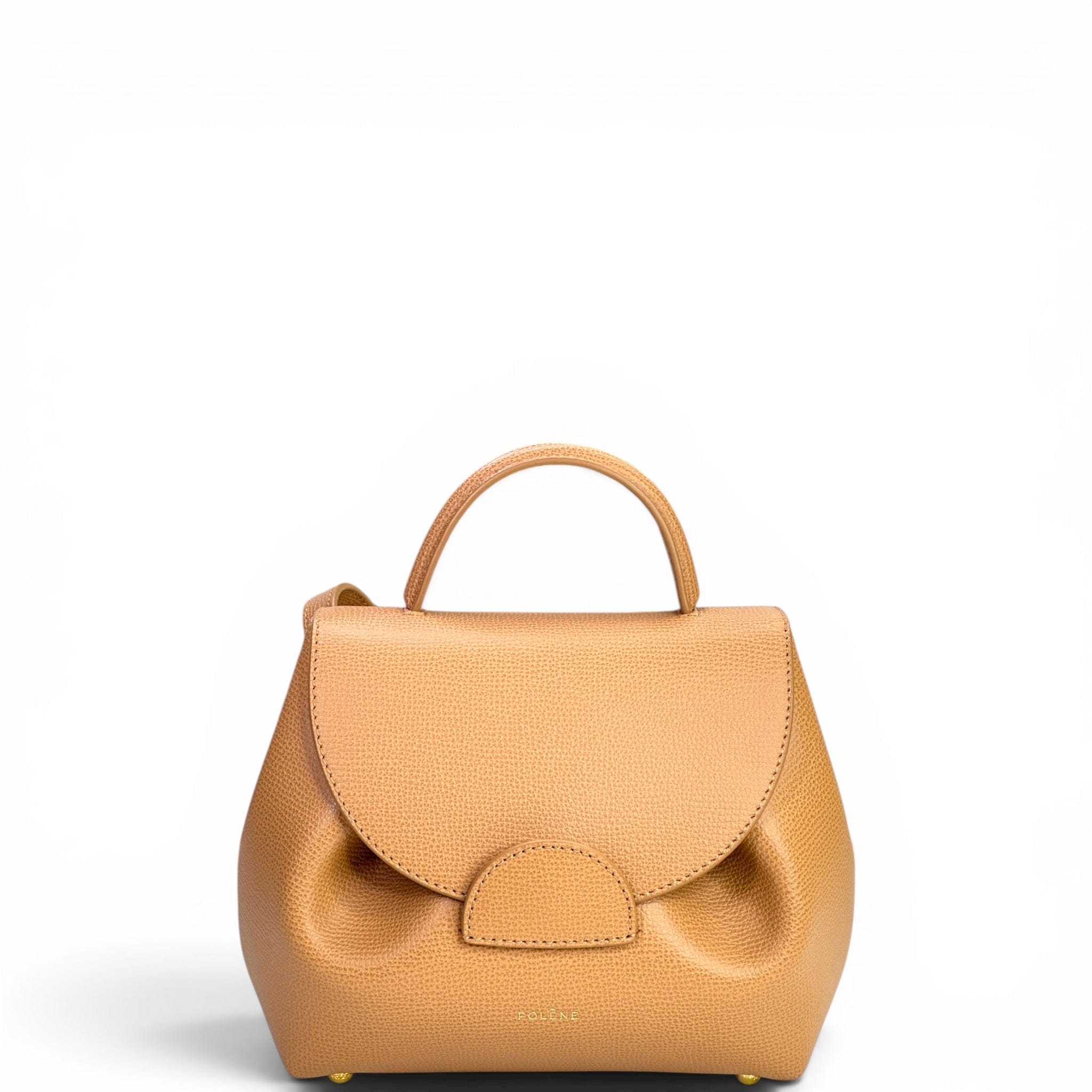 Polene Numero Un Nano Nano Tan Textured Leather