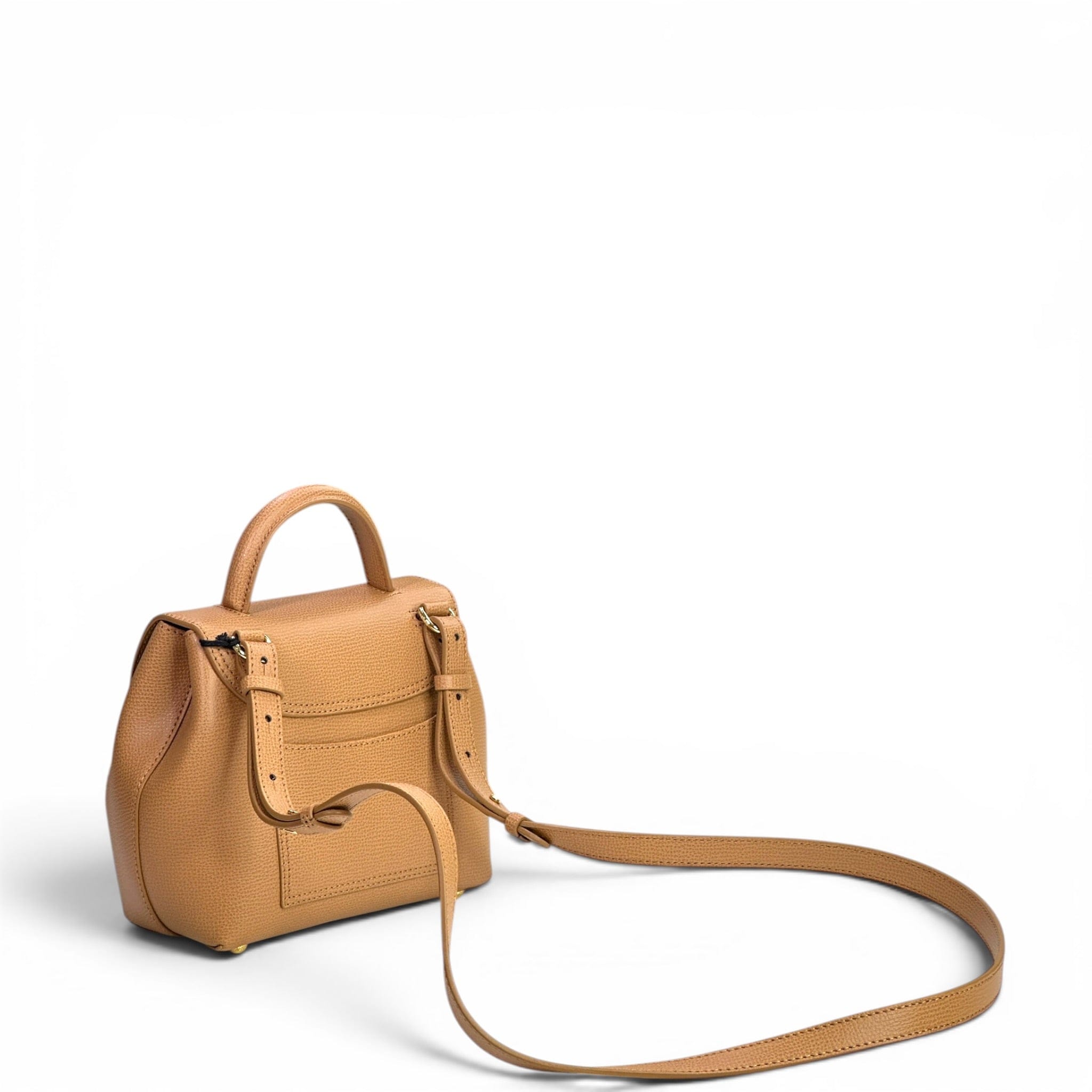 Polene Numero Un Nano Nano Tan Textured Leather