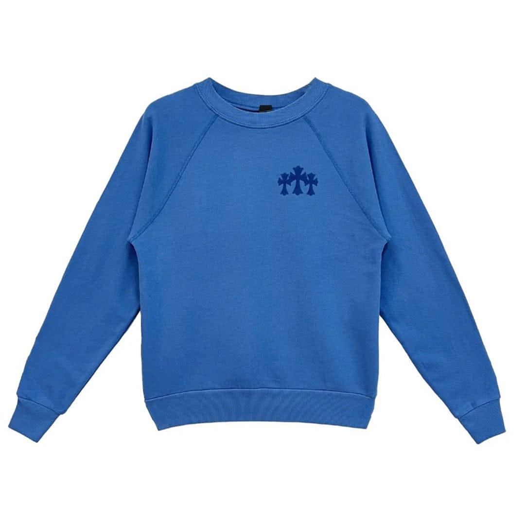 Chrome Hearts Triple Cross CH Crewneck Blue (Womens)