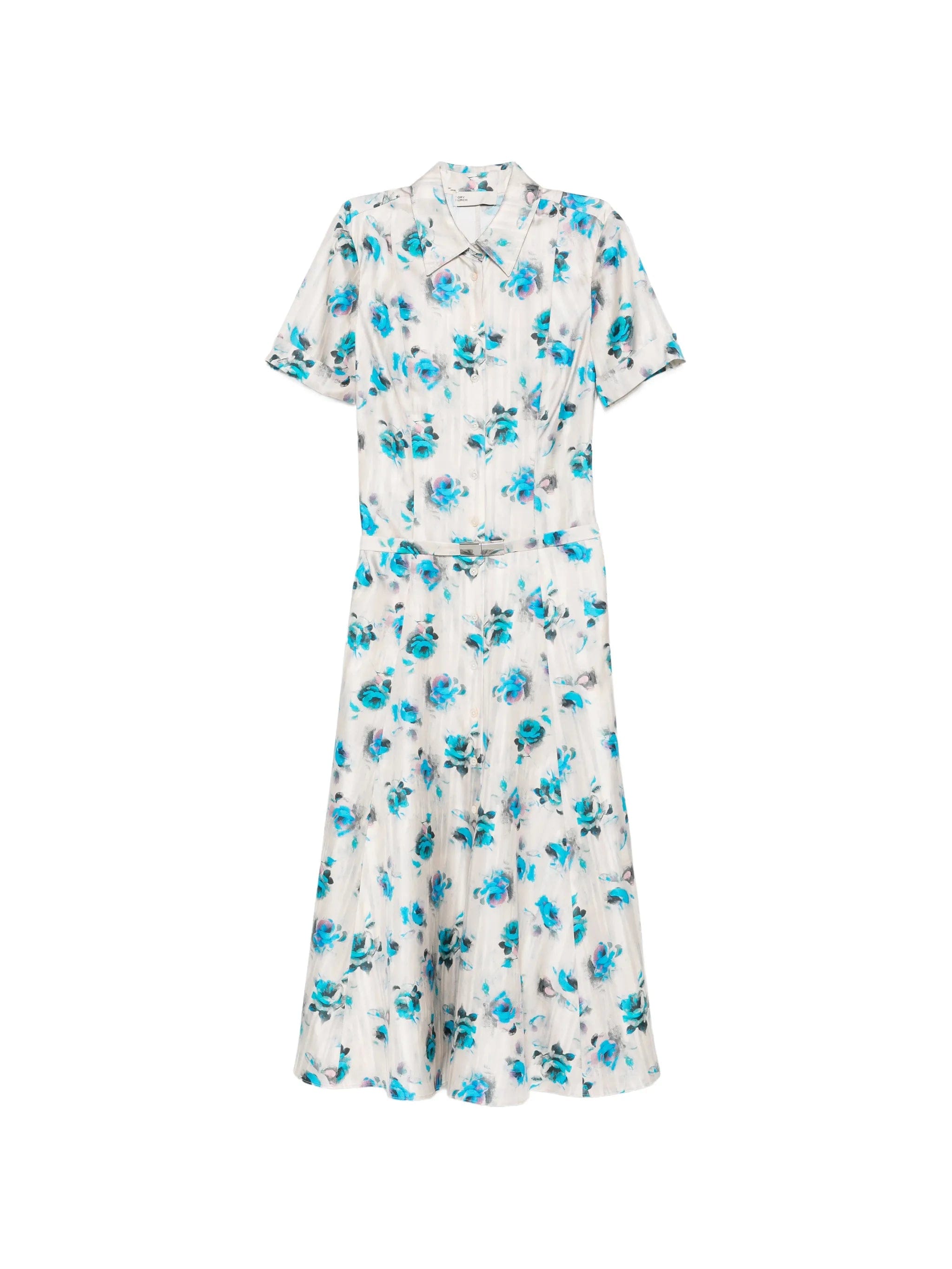 Tory Burch floral - print flared shirt dress