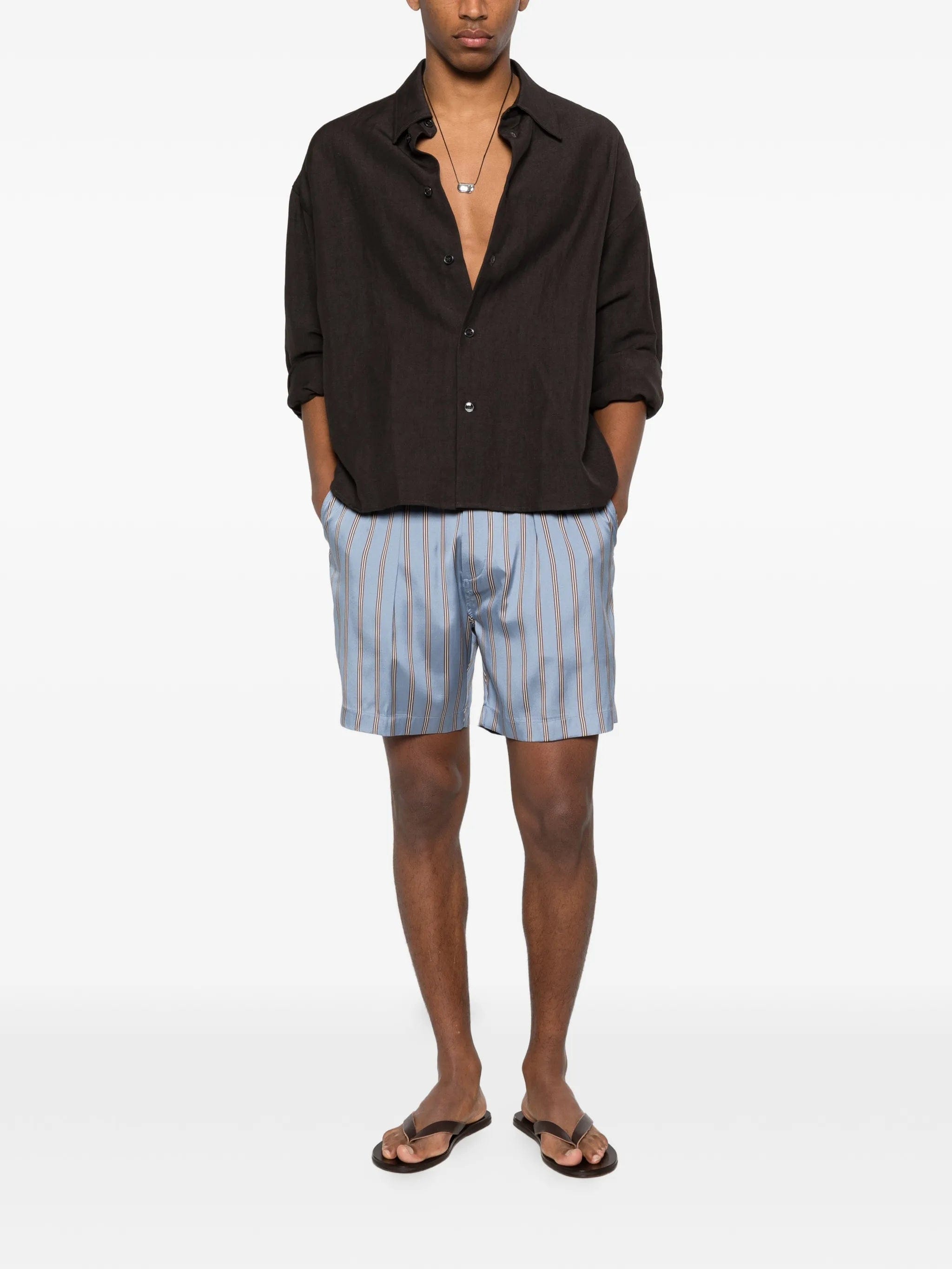 TOM FORD striped - pattern shorts