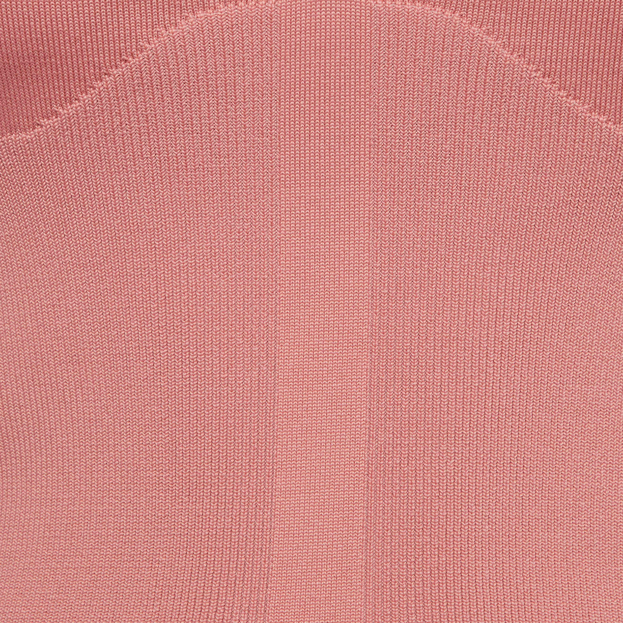 Off - White Light Pink Stretch Knit Logo Band Tank Top