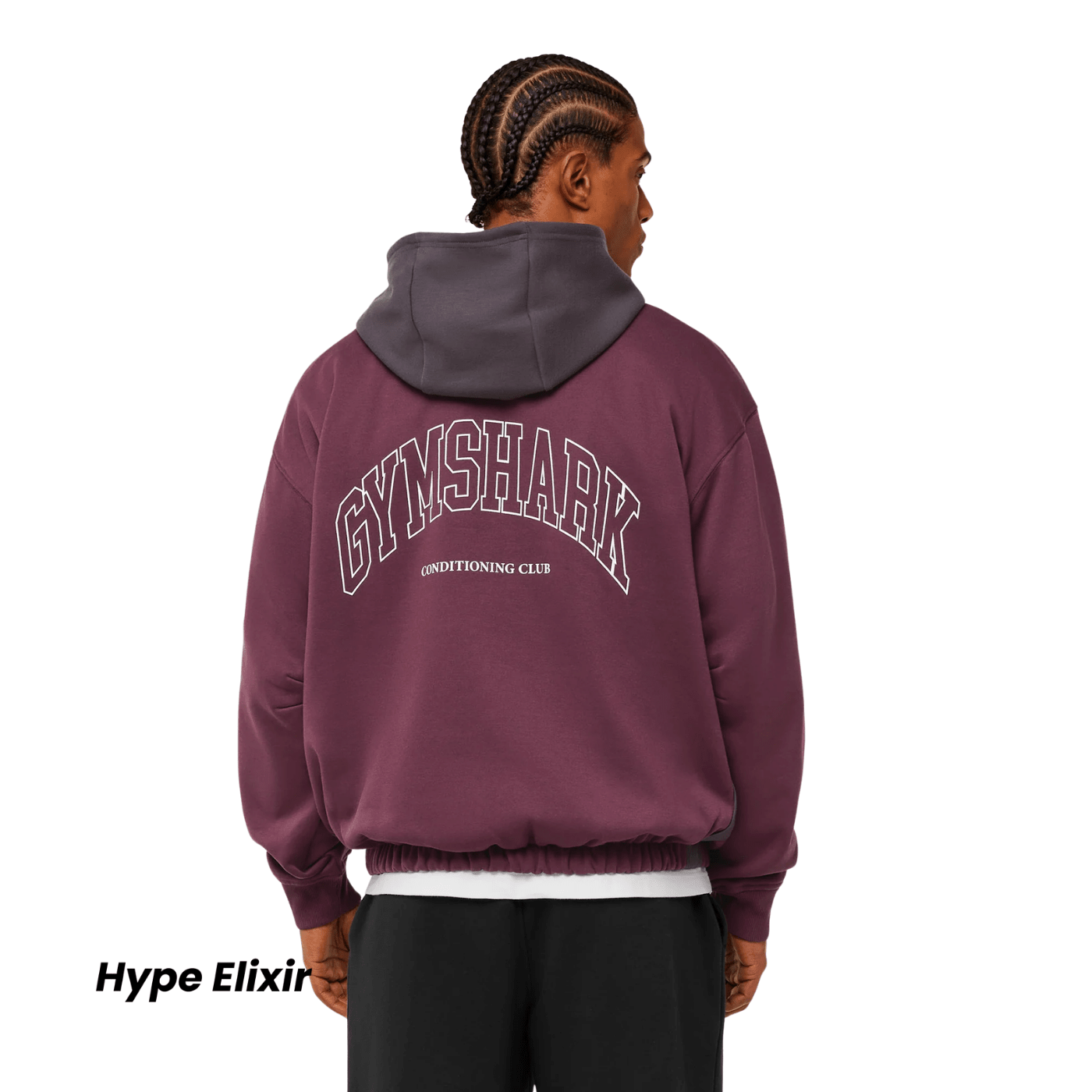 Gymshark Collegiate Tech Hoodie oversized fit GS Impact Burgundy