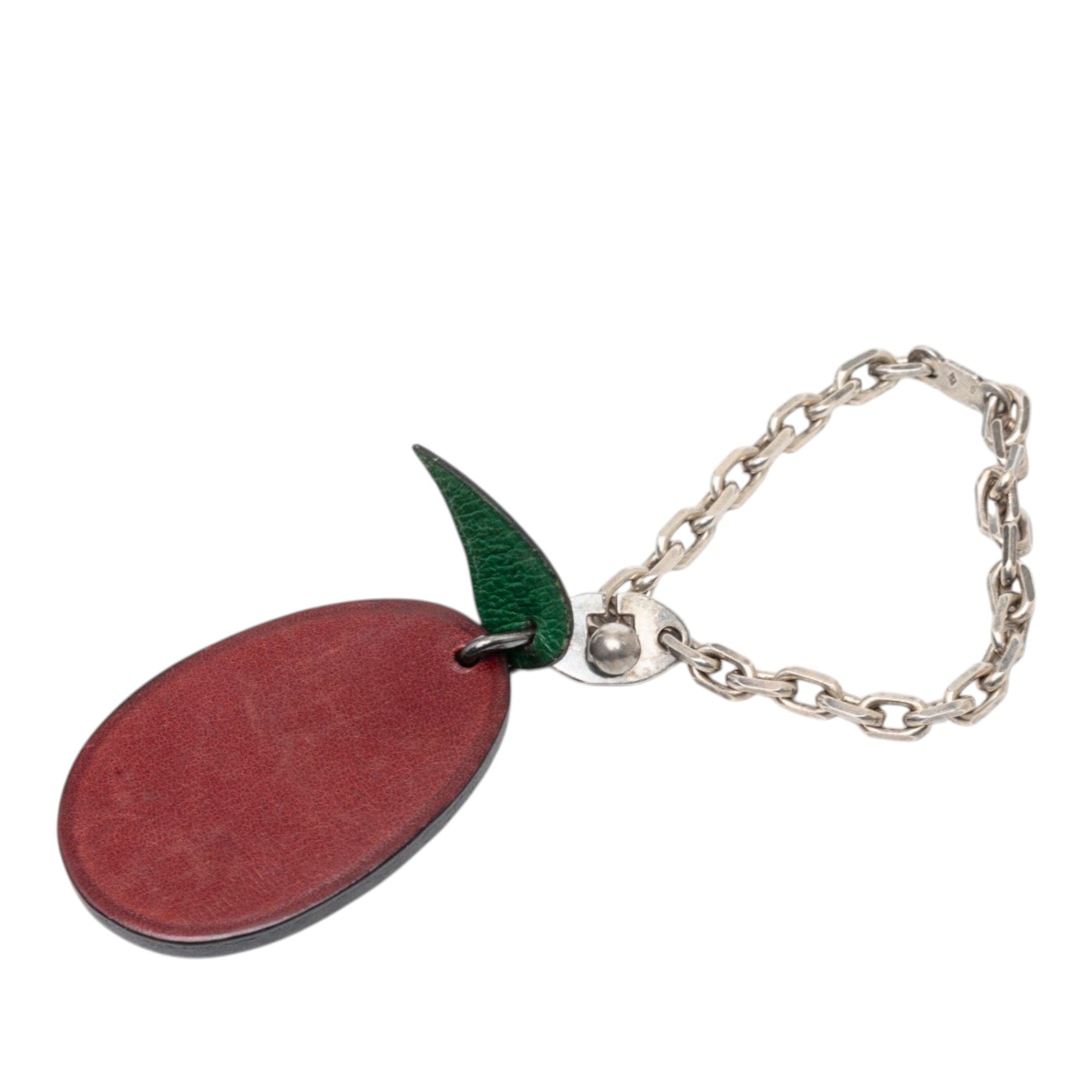 Hermès Leather Plum Bag Charm