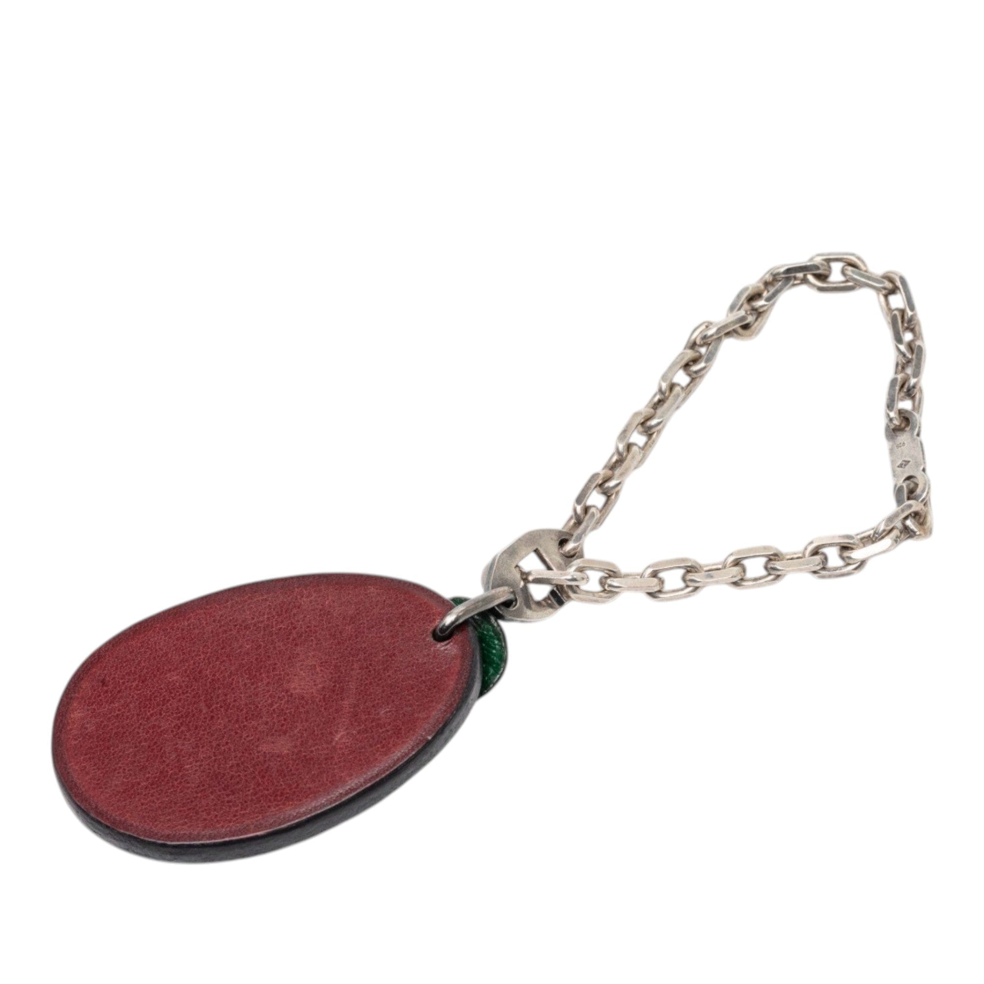Hermès Leather Plum Bag Charm