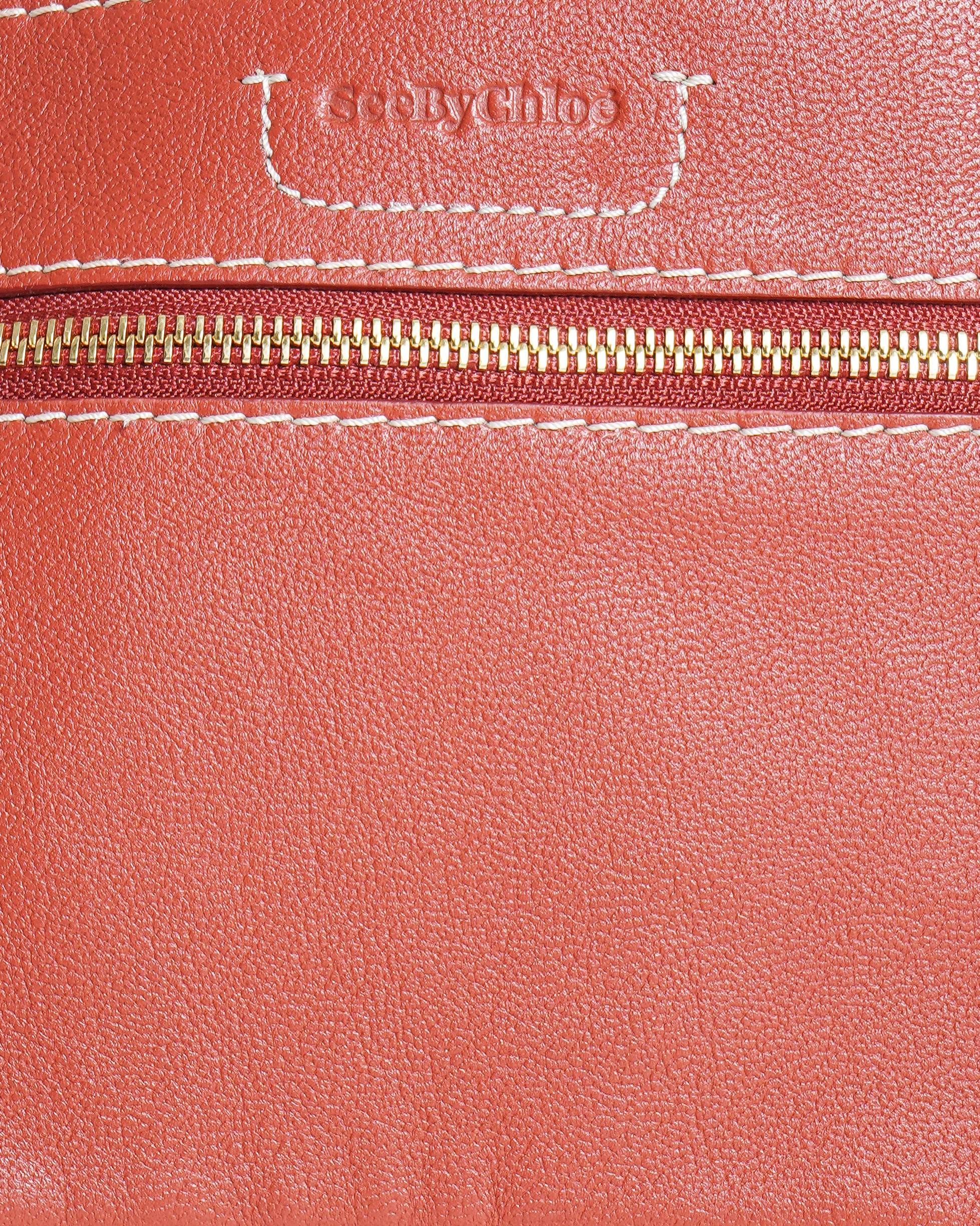 Chloé See By Chloé The Upcycled Tote in Woven Fabric and Leather
