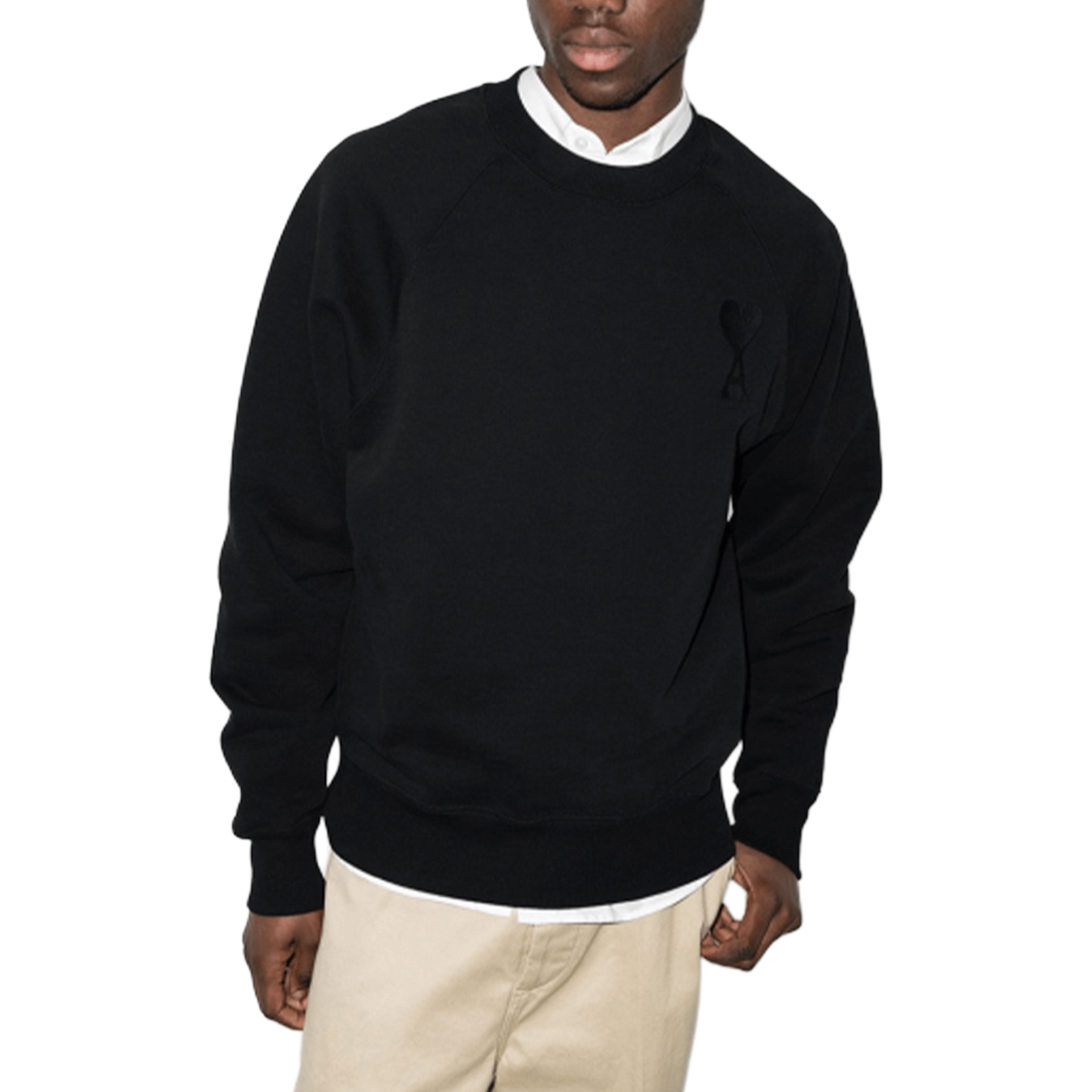 AMI Paris ADC Tonal Boxy Fit Crewneck Black {SS22)