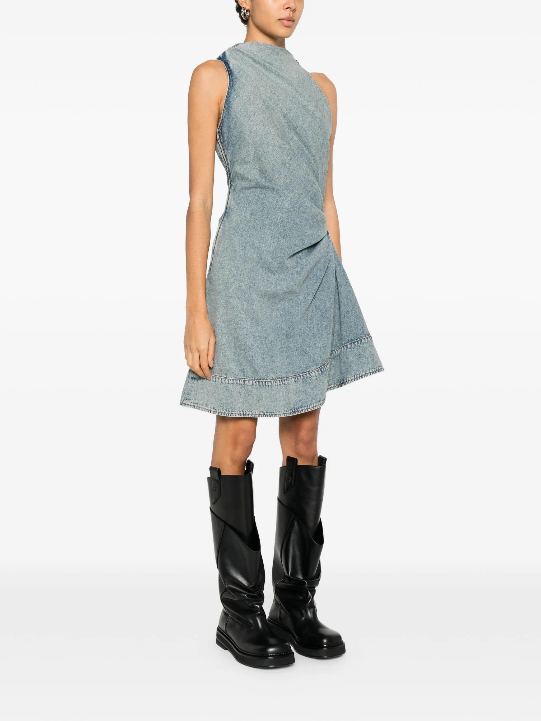 Alexander McQueen draped sleeveless mini dress