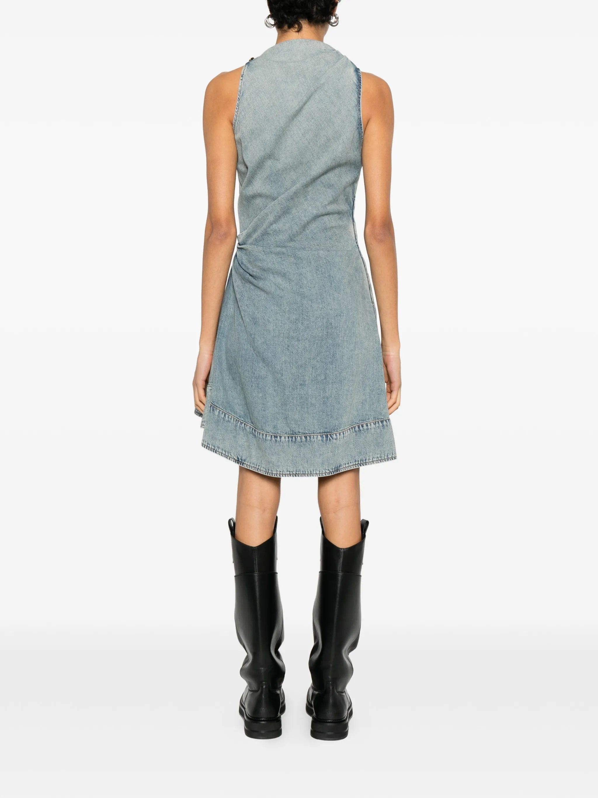 Alexander McQueen draped sleeveless mini dress