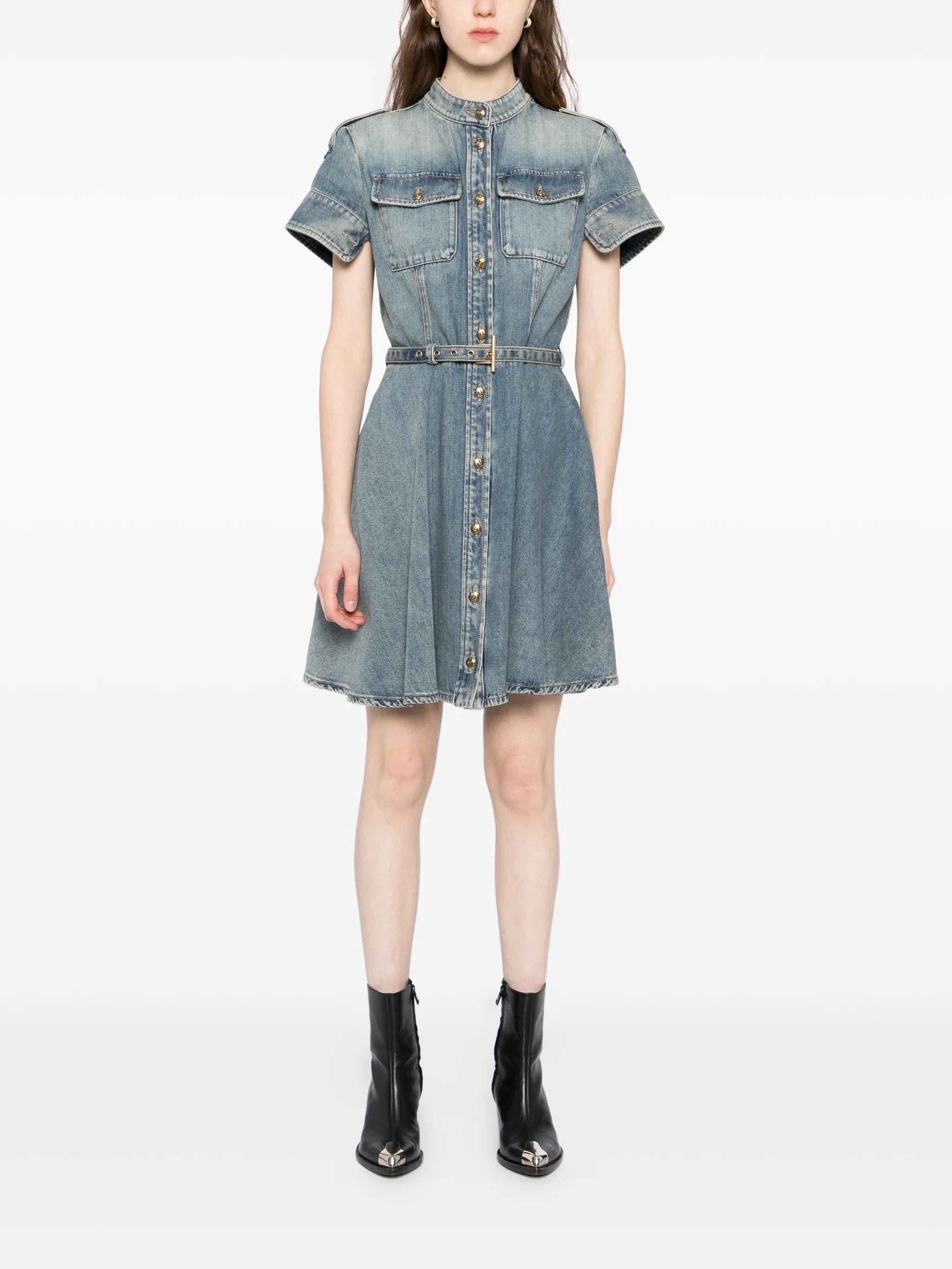 Alexander McQueen denim mini dress