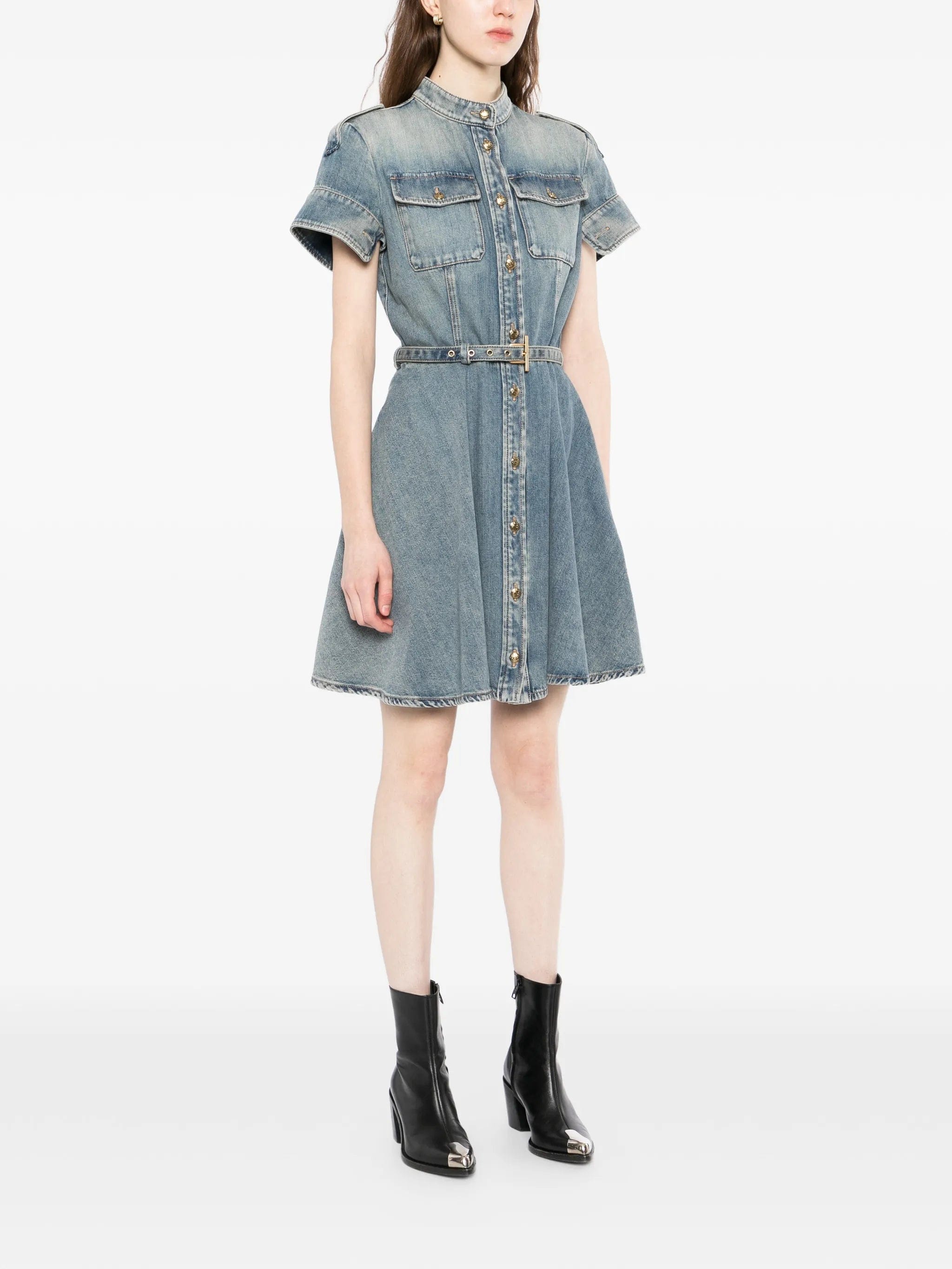 Alexander McQueen denim mini dress