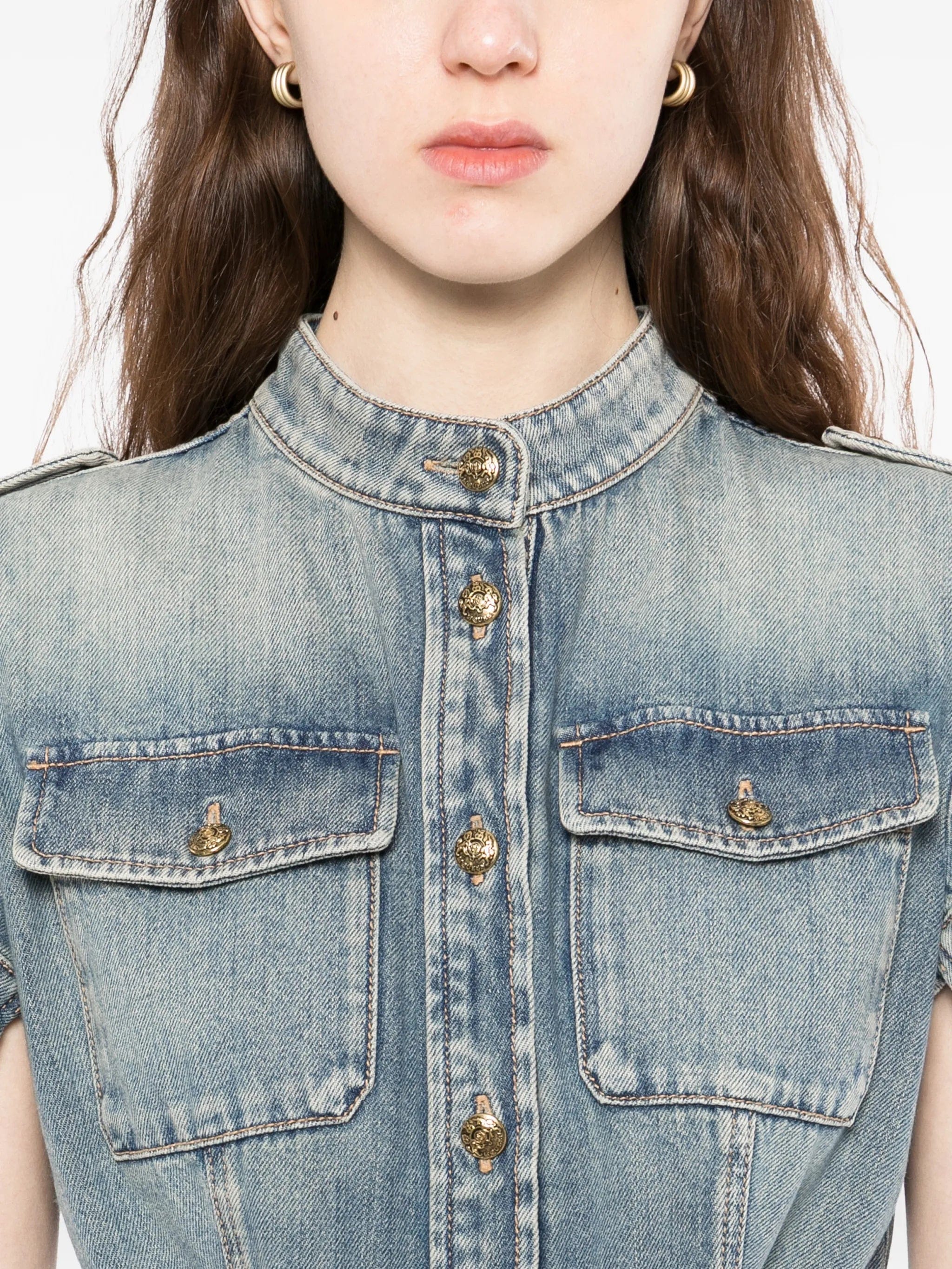 Alexander McQueen denim mini dress