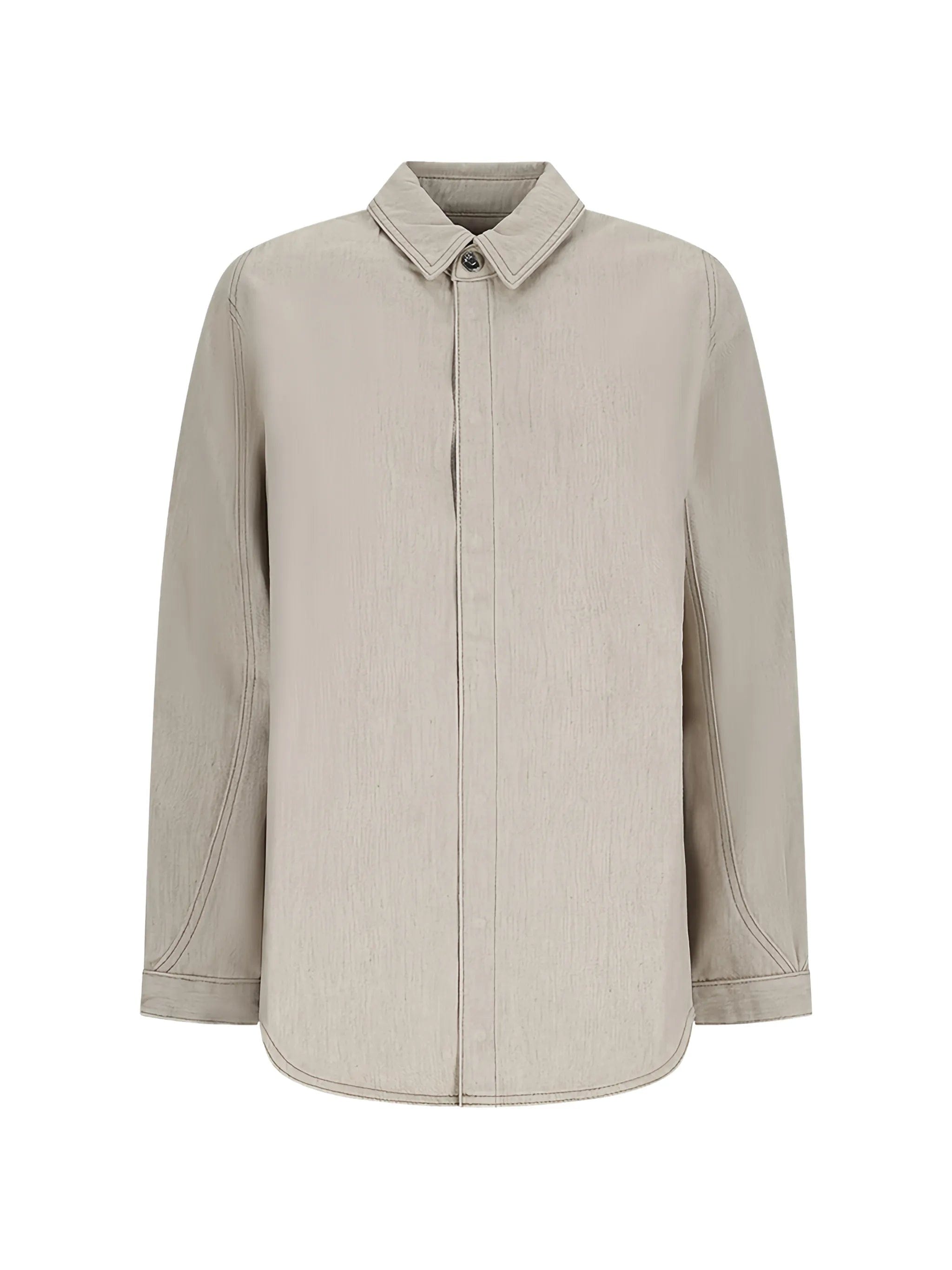 Jacquemus The Amelo de - Nîmes logo - embroidered denim shirt