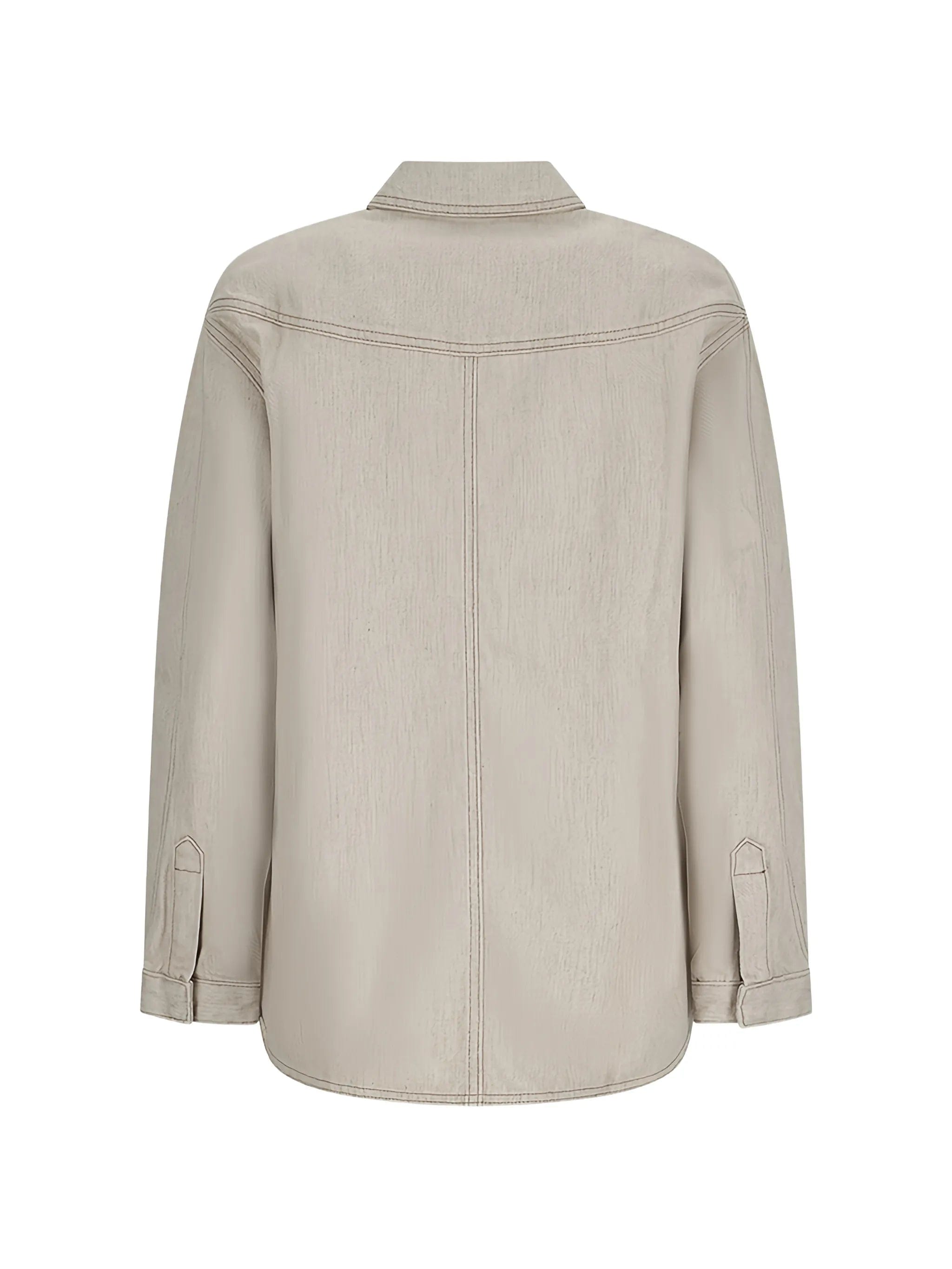 Jacquemus The Amelo de - Nîmes logo - embroidered denim shirt