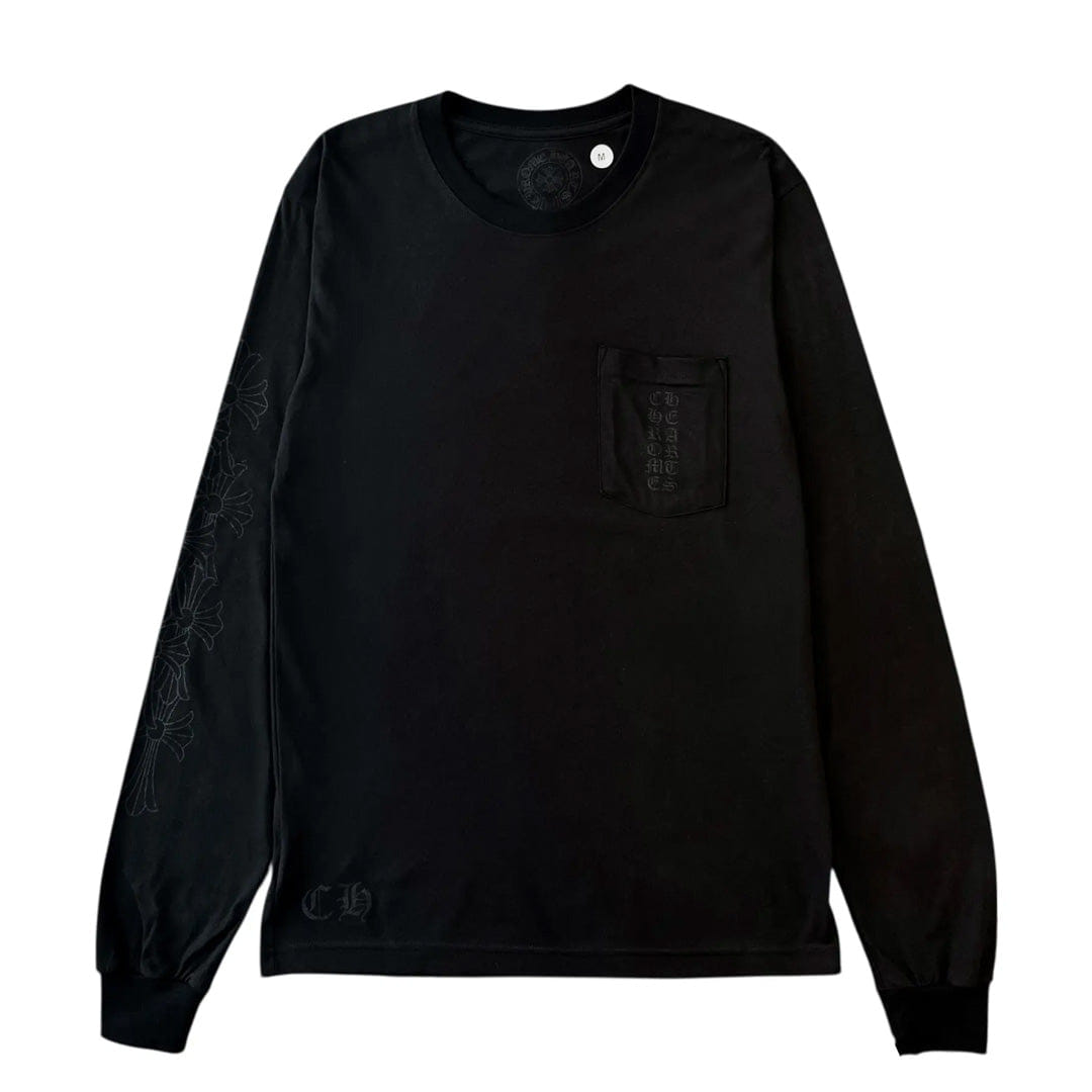 Chrome Hearts Miami Exclusive Cemetery Long Sleeve T - Shirt Black