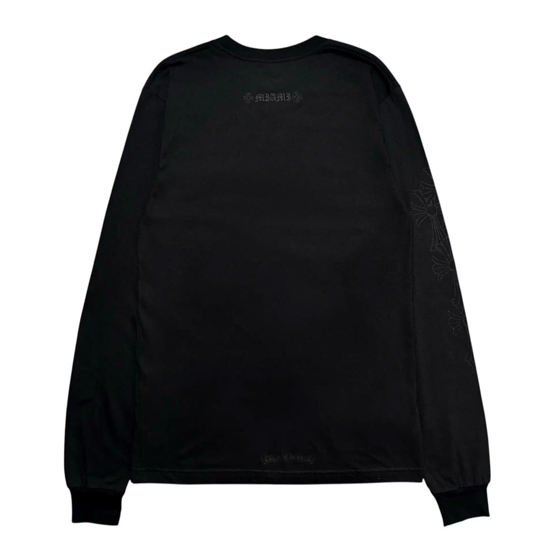 Chrome Hearts Miami Exclusive Cemetery Long Sleeve T - Shirt Black