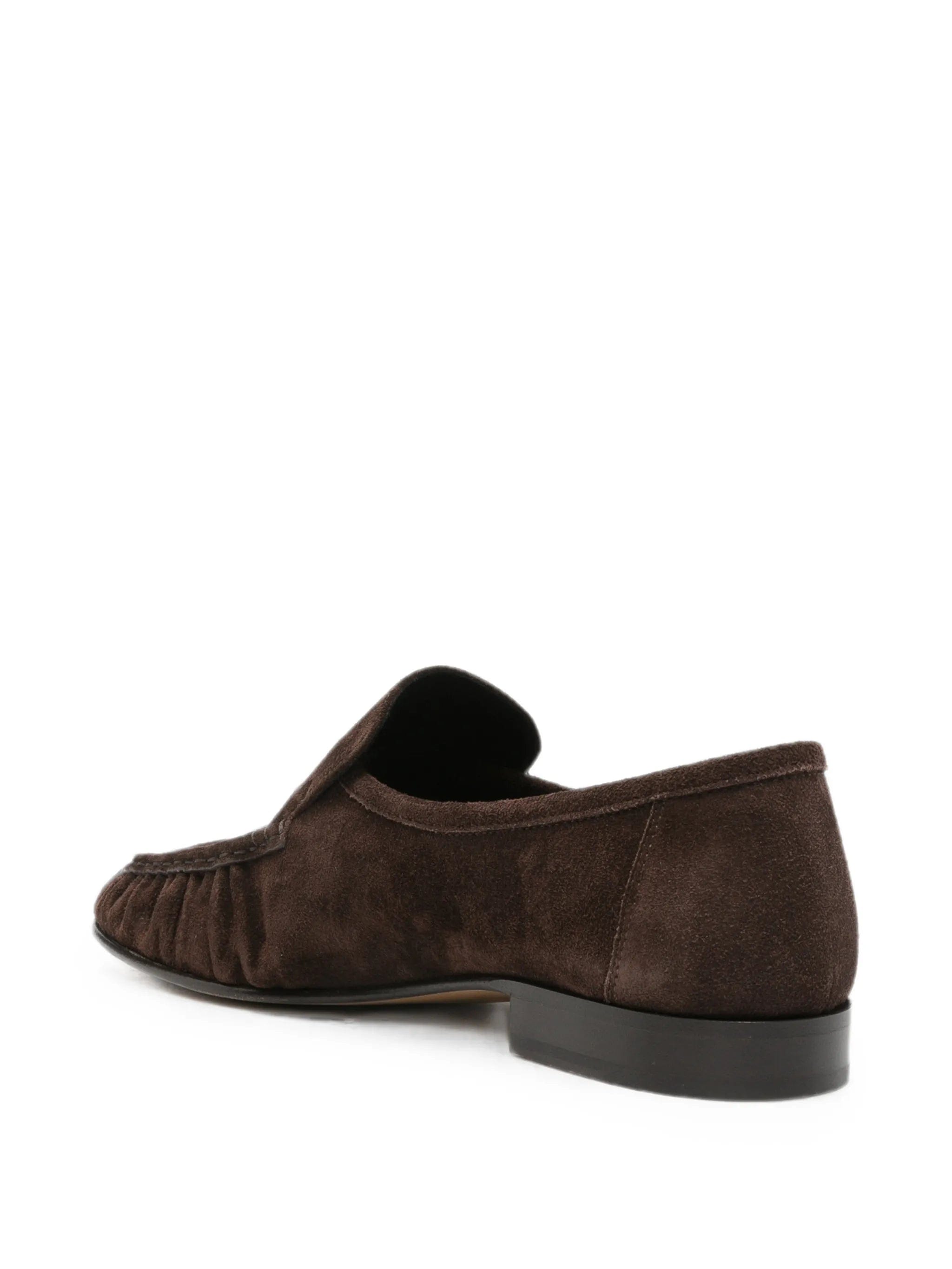 The Row Soft Mocassin Two suede loafers