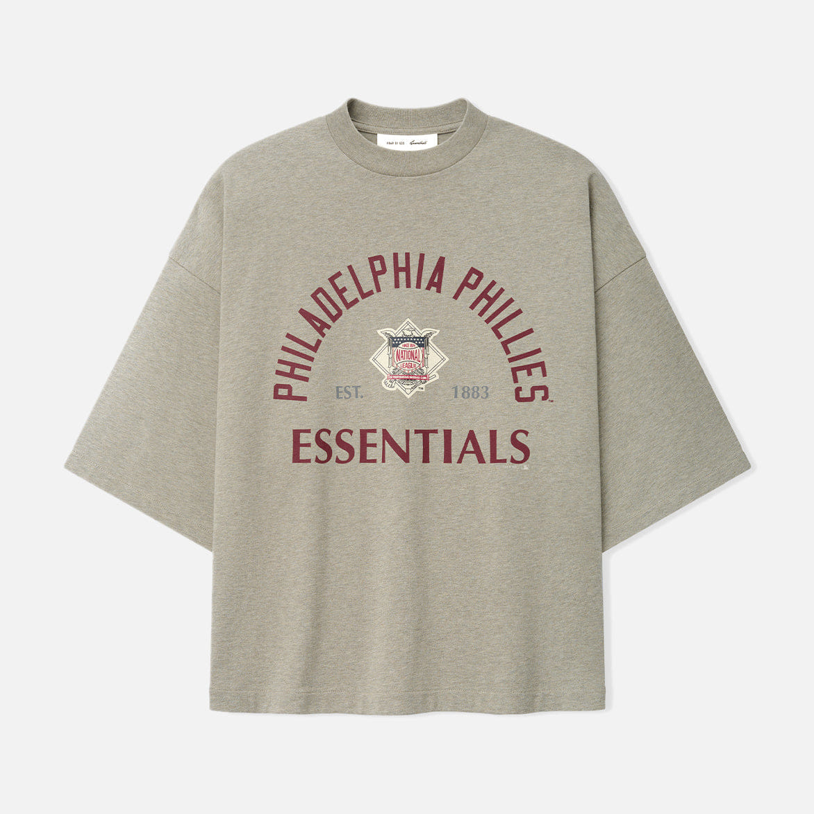 Fear of God Essentials PHILLIES NL MERCH T-Shirt - SEAL HEATHER