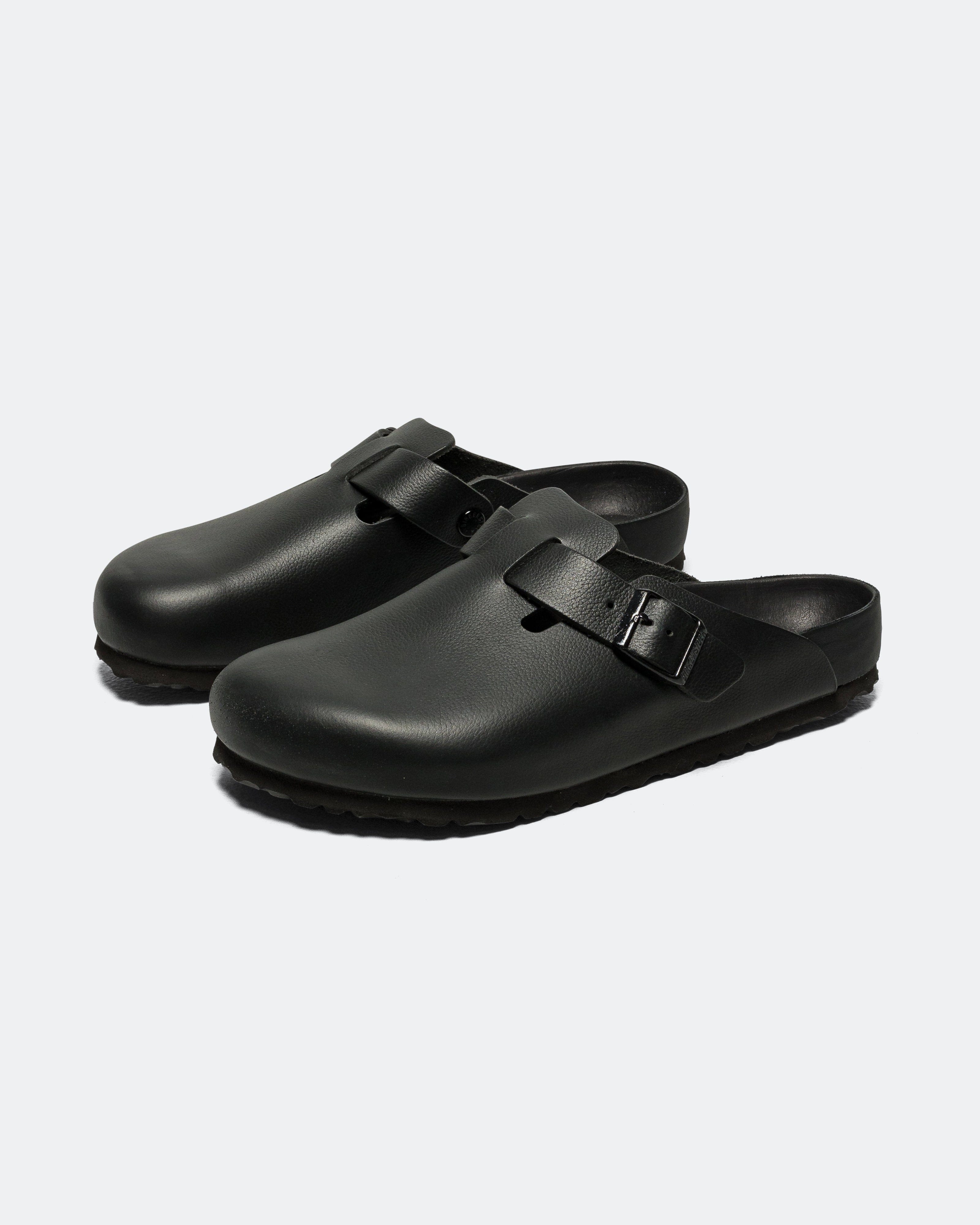 Birkenstock Boston Exquisite - Black Natural Leather