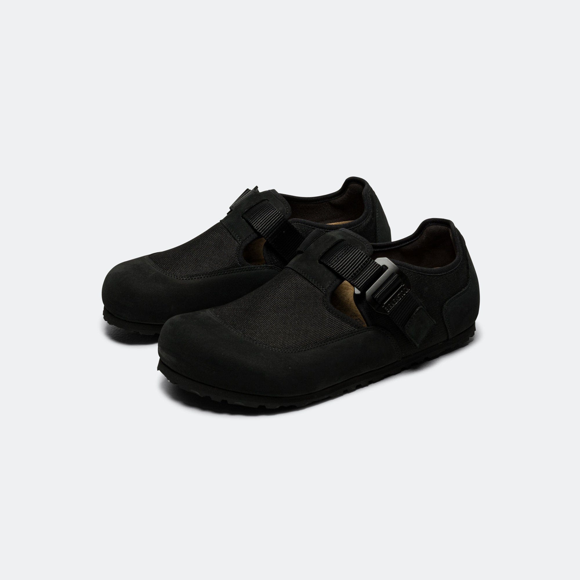 Birkenstock London Nova - Black Nubuck Leather/Textile
