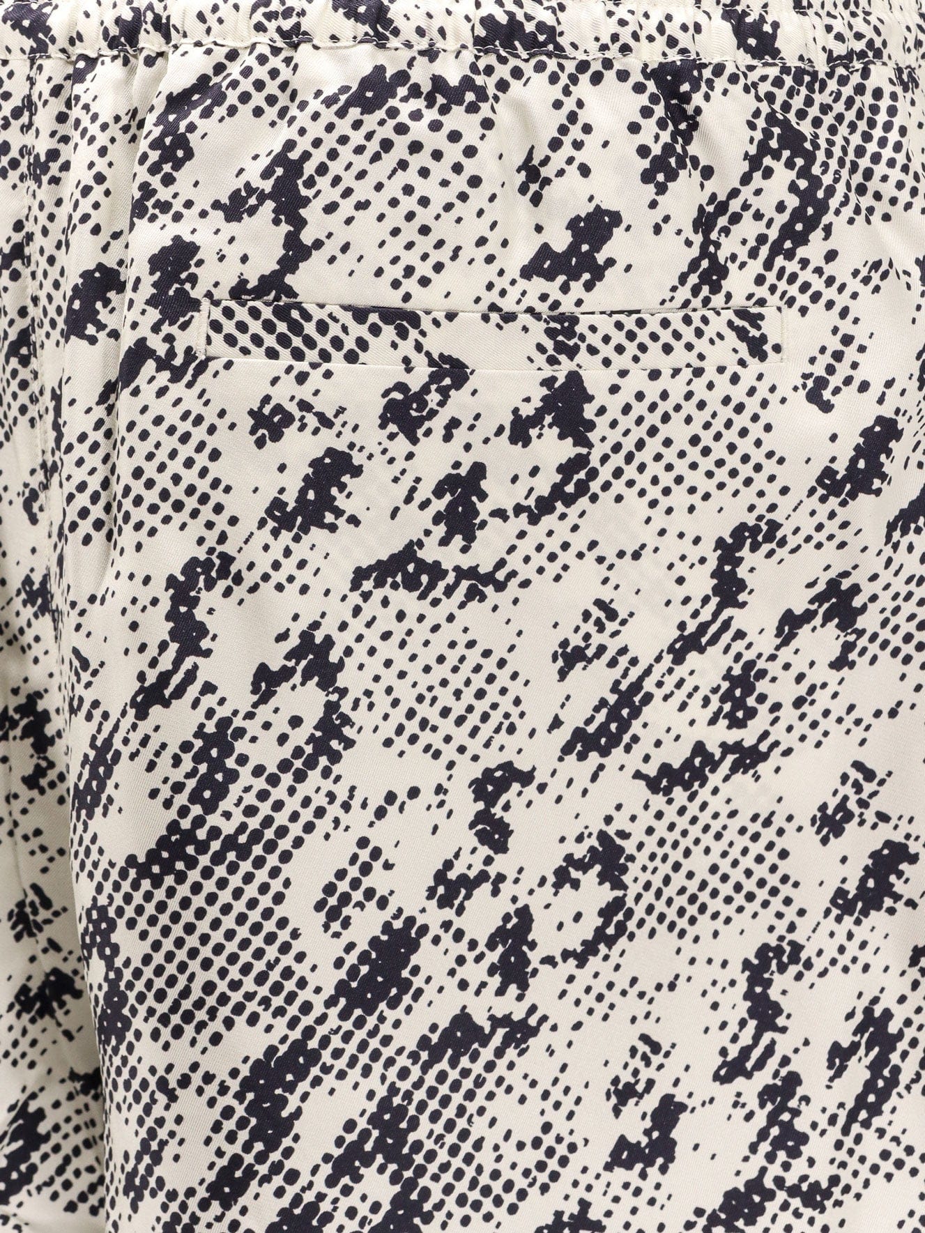 Tory Burch Silk shorts with pixelated logo print