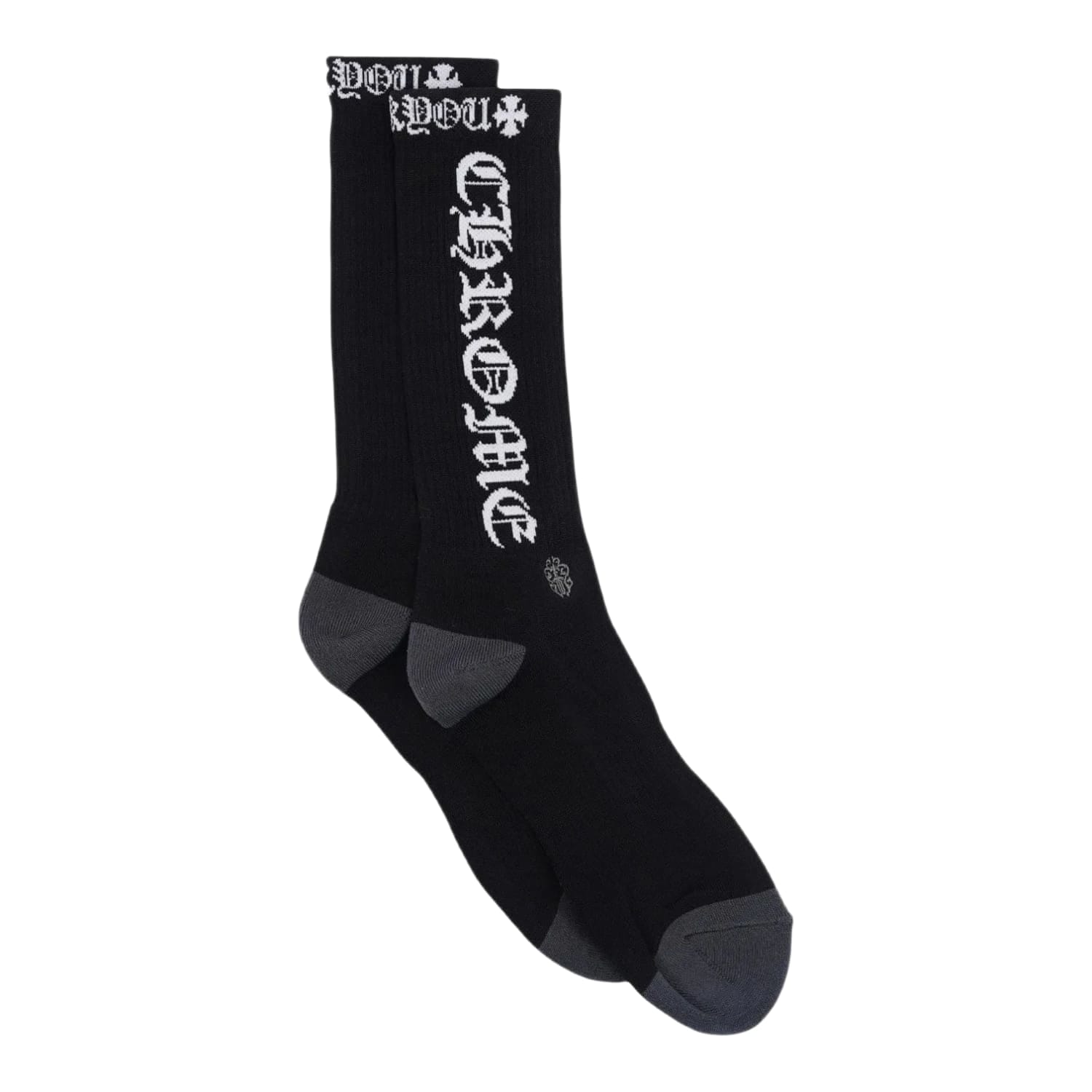 Chrome Hearts Fuck You Logo Socks Black/White