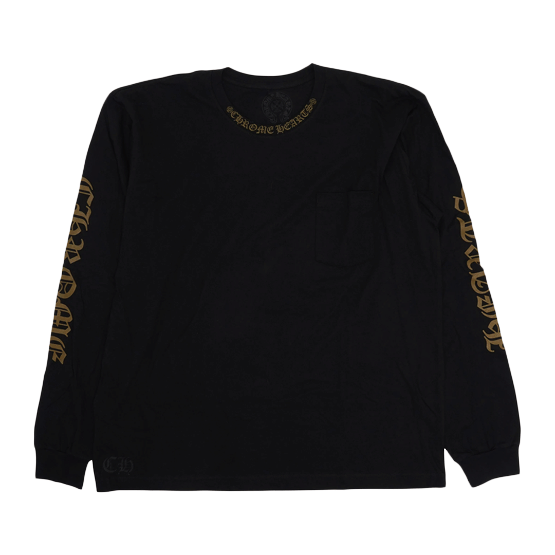 Chrome Hearts Neck Logo Long Sleeve T - Shirt Olive