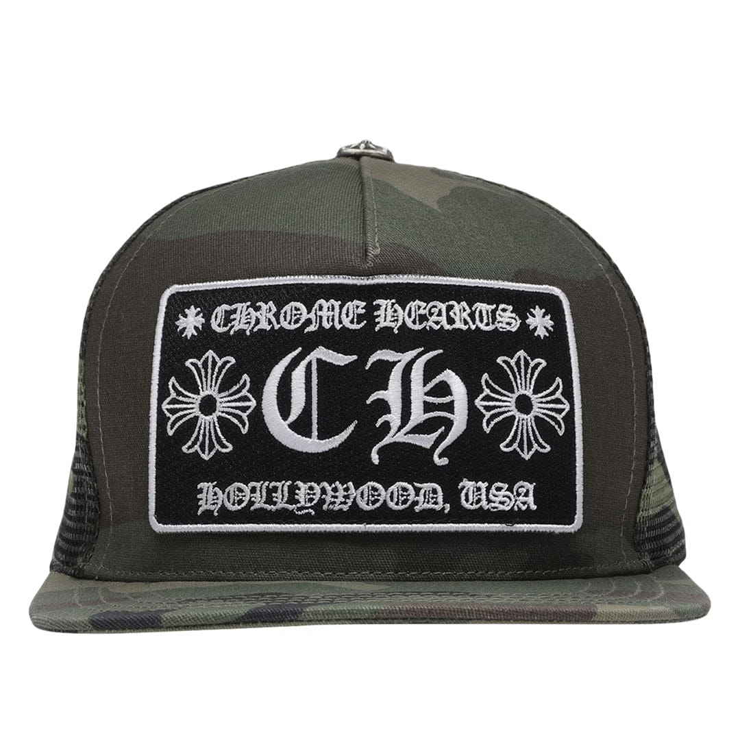 Chrome Hearts Camo CH Hollywood Trucker Hat