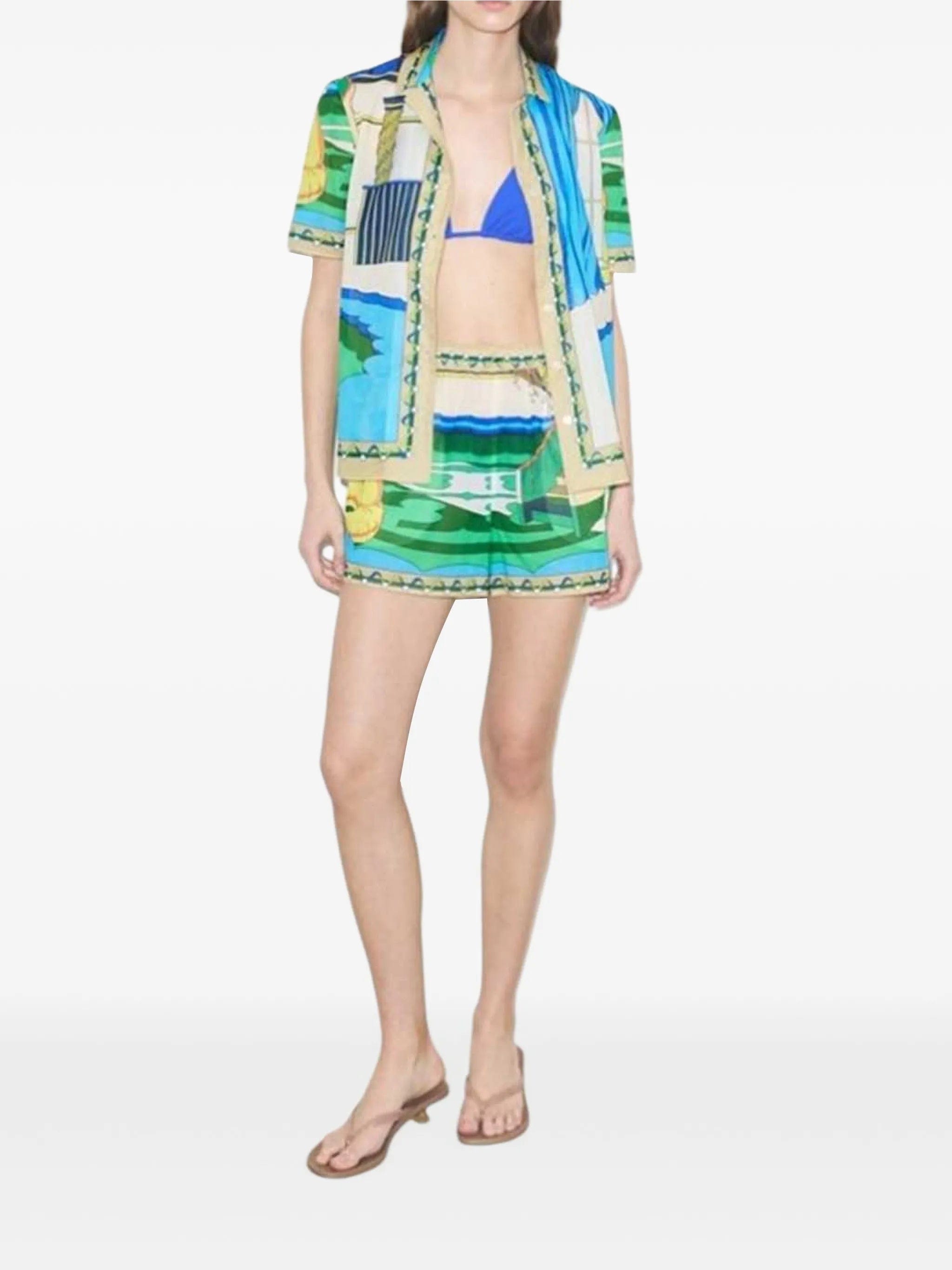 Tory Burch Pool - print cotton shirt