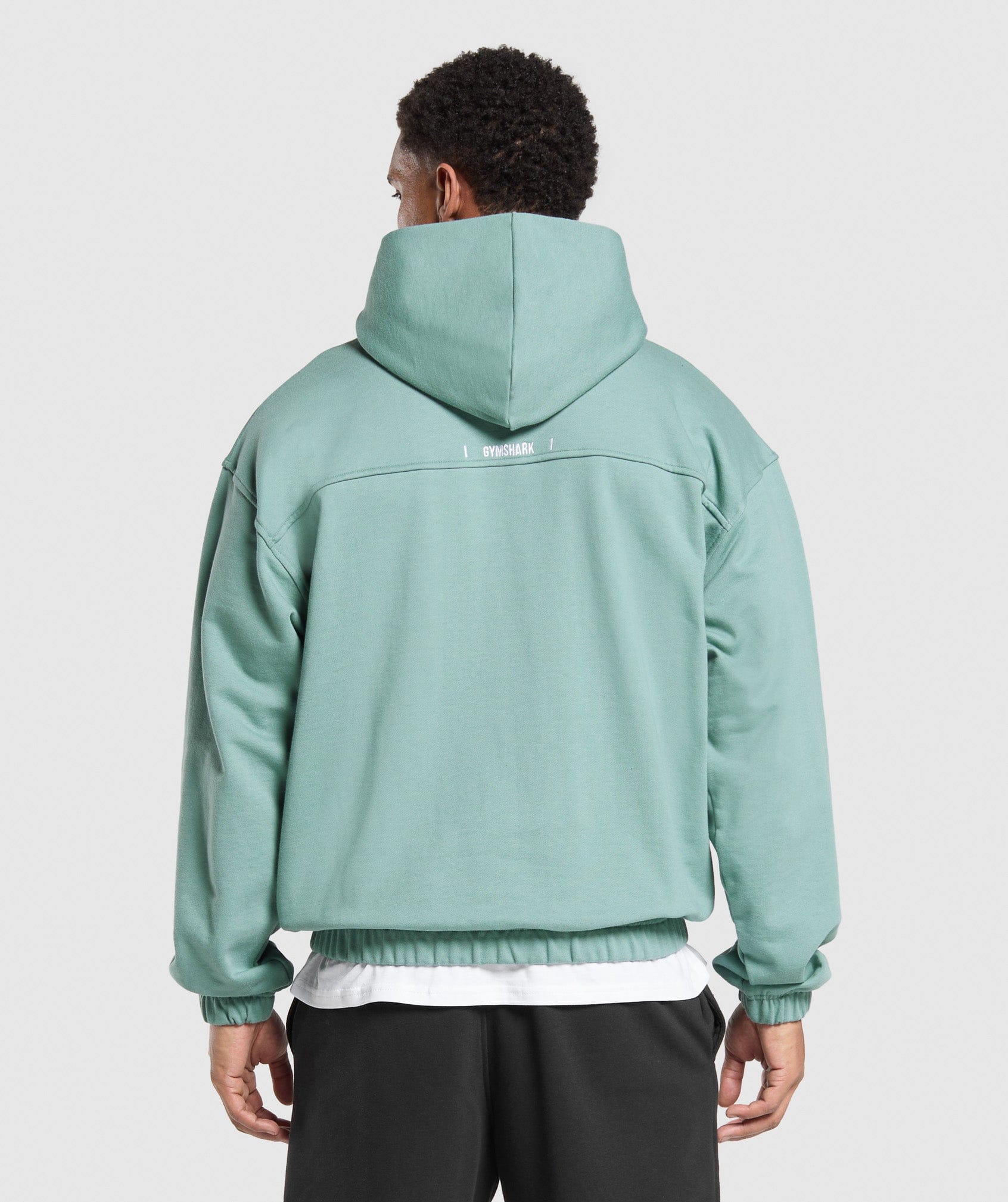 Gymshark Rest Day Essentials Boxy Hoodie Celeste Blue