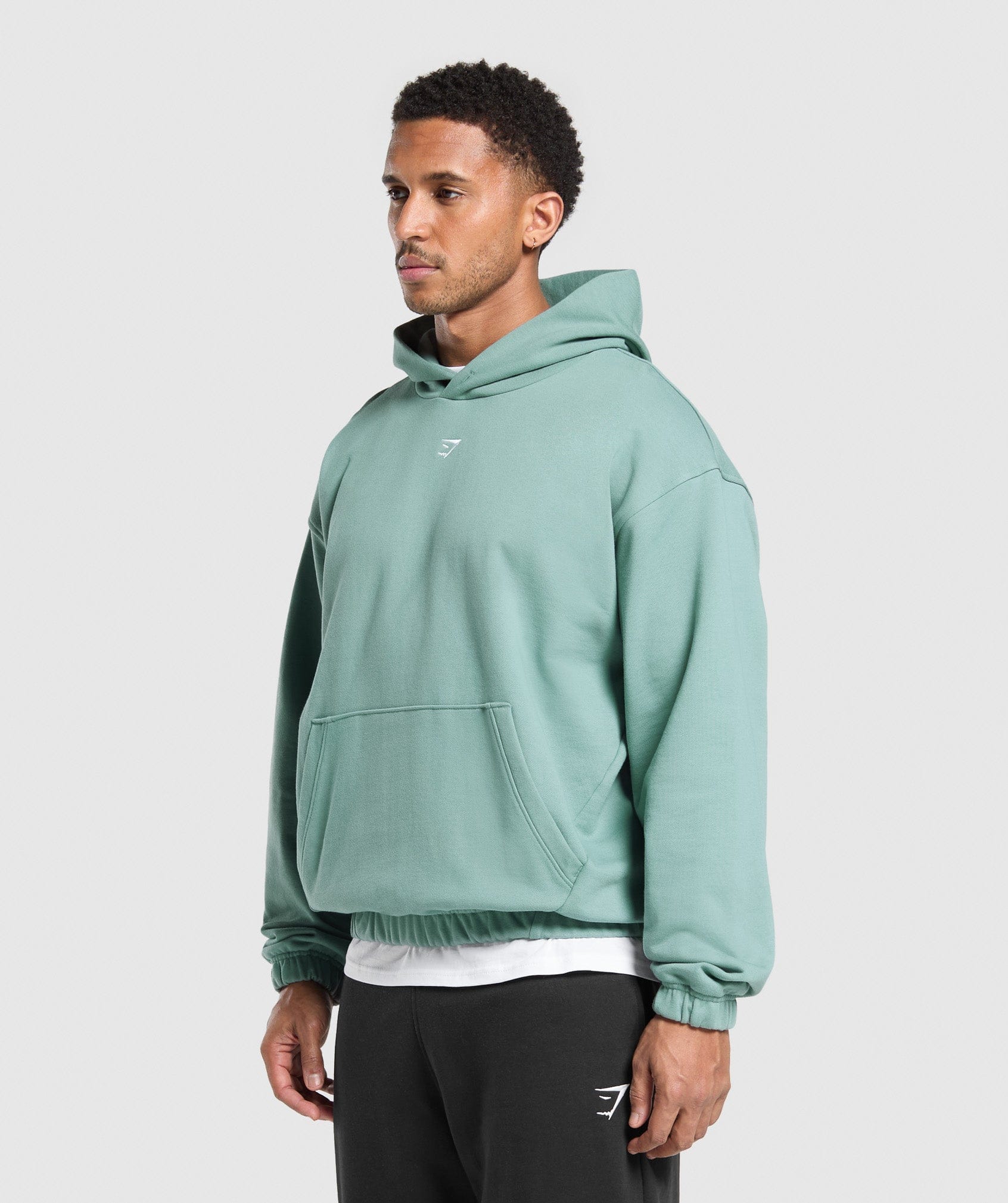 Gymshark Rest Day Essentials Boxy Hoodie Celeste Blue