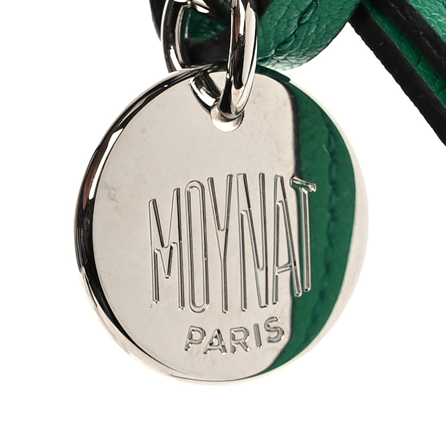 Moynat Grained Calfskin Canvas 1920 Oh! Clover Bag Charm Verdant