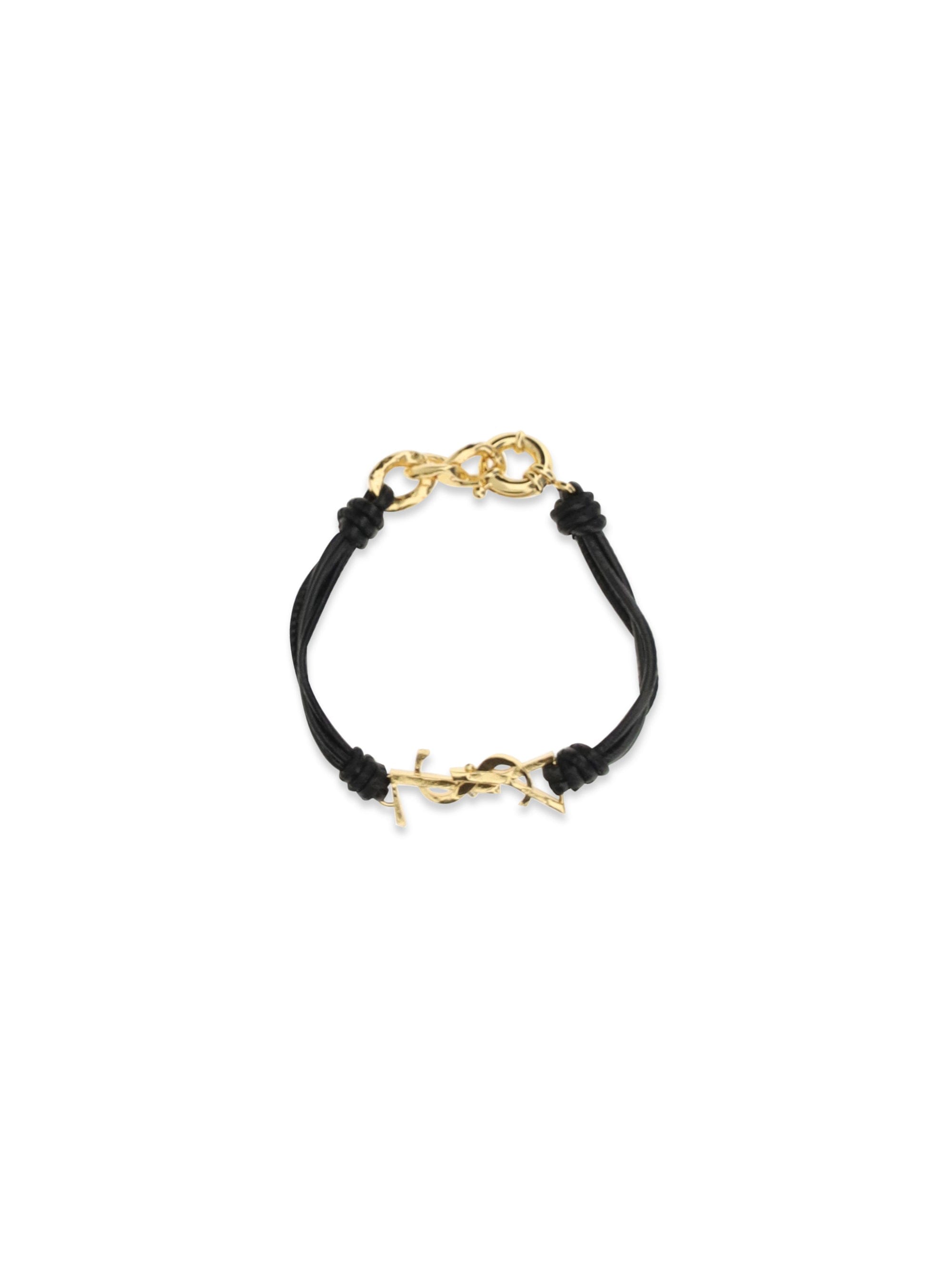 Saint Laurent Cassandre Bracelet — Black