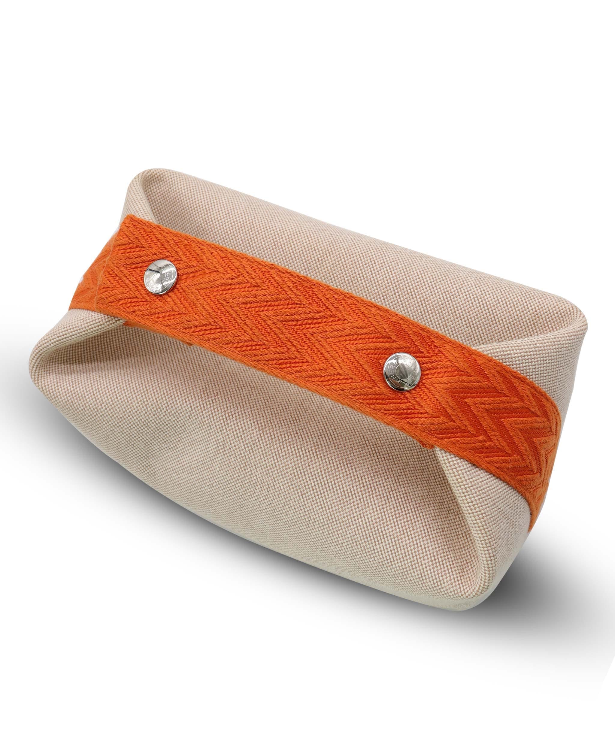 Hermes Orange Canvas Bride A Brac Top Handle AGC3555