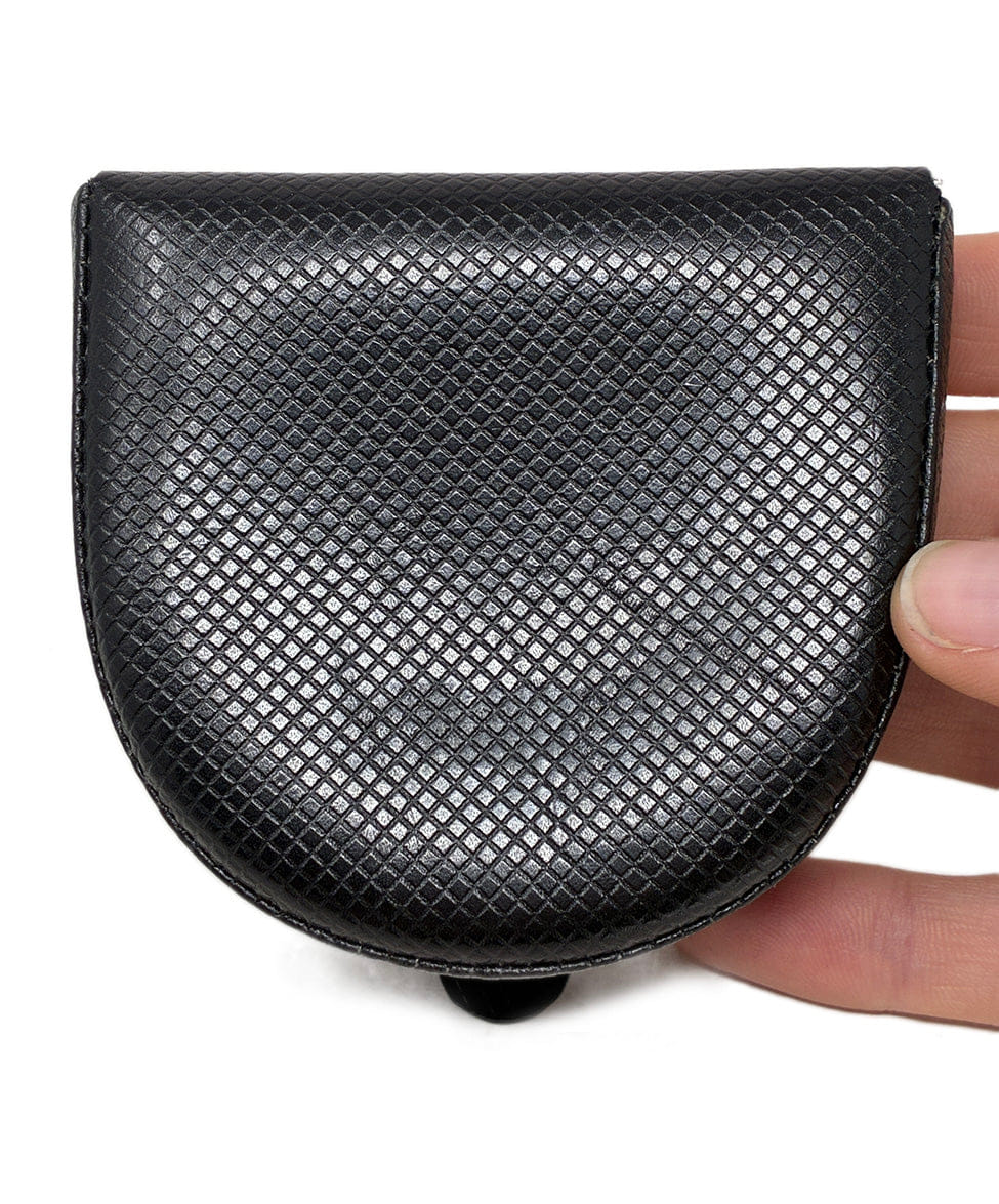 Bottega Veneta Black Leather Change Purse