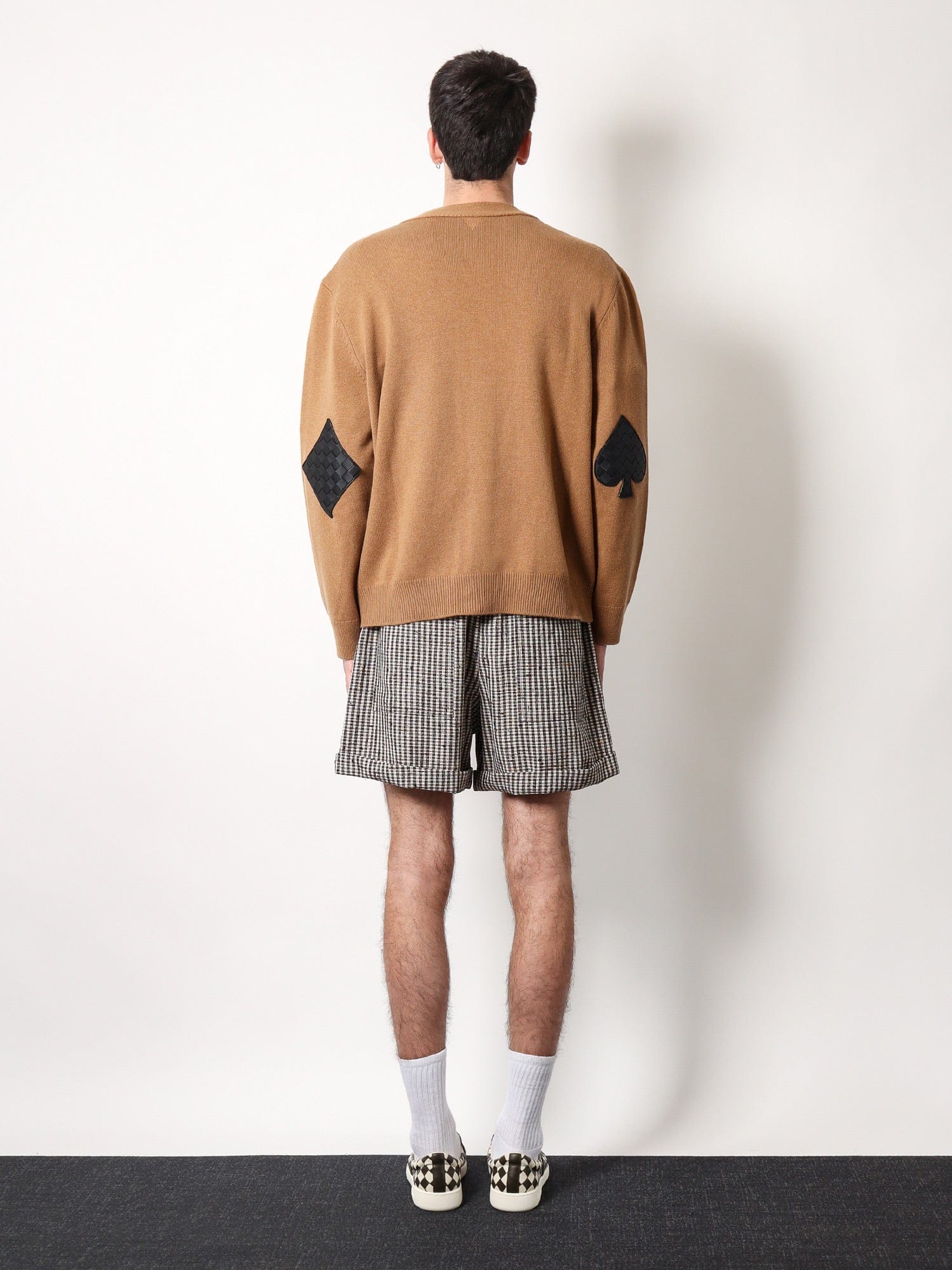 Bottega Veneta Cashmere cardigan with intrecciato iconic motif leather details