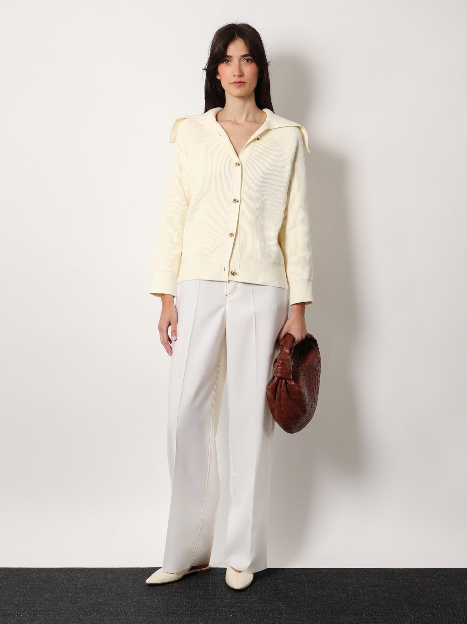 Bottega Veneta Wool wide leg trousers