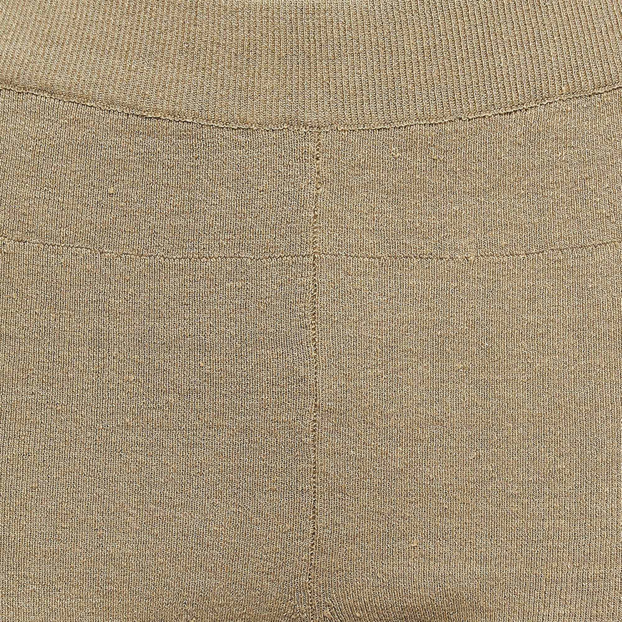 Jacquemus Khaki Green Linen Blend Knit Sierra Shorts